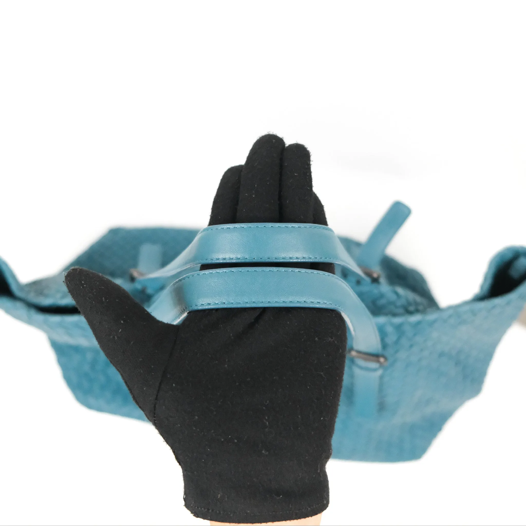 Bottega Veneta Large Cesta Tote Intrecciato Teal