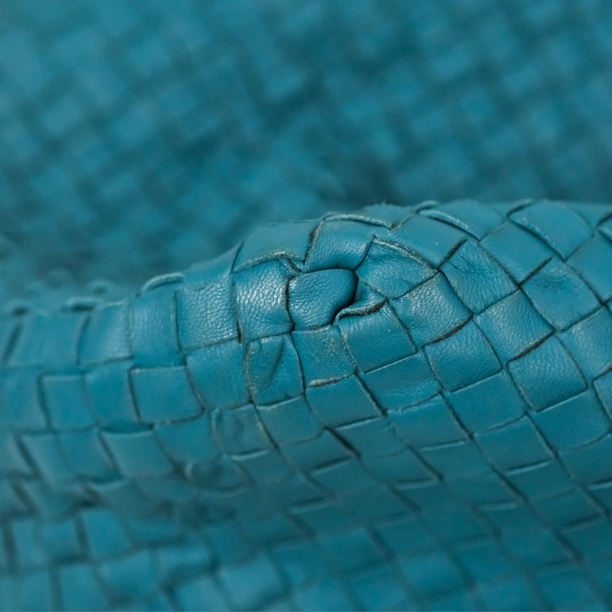 Bottega Veneta Large Cesta Tote Intrecciato Teal
