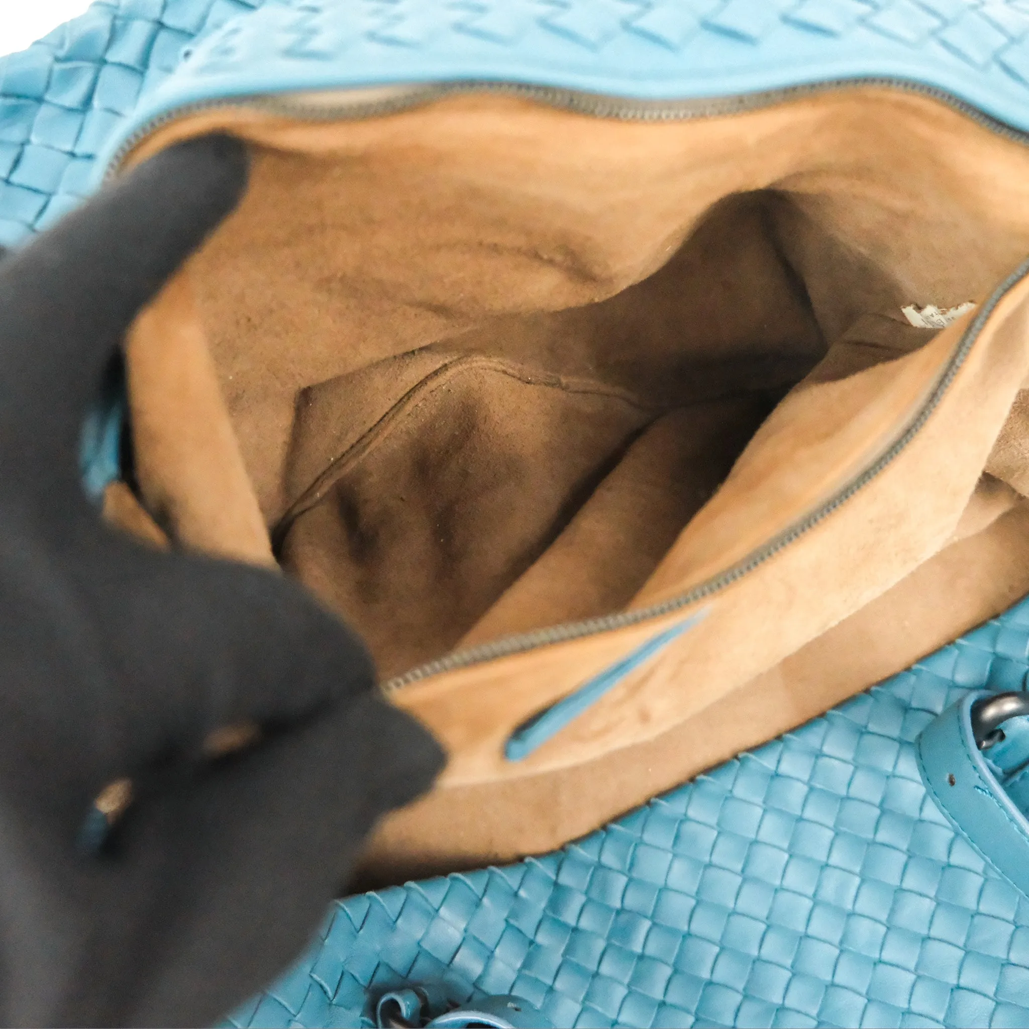 Bottega Veneta Large Cesta Tote Intrecciato Teal