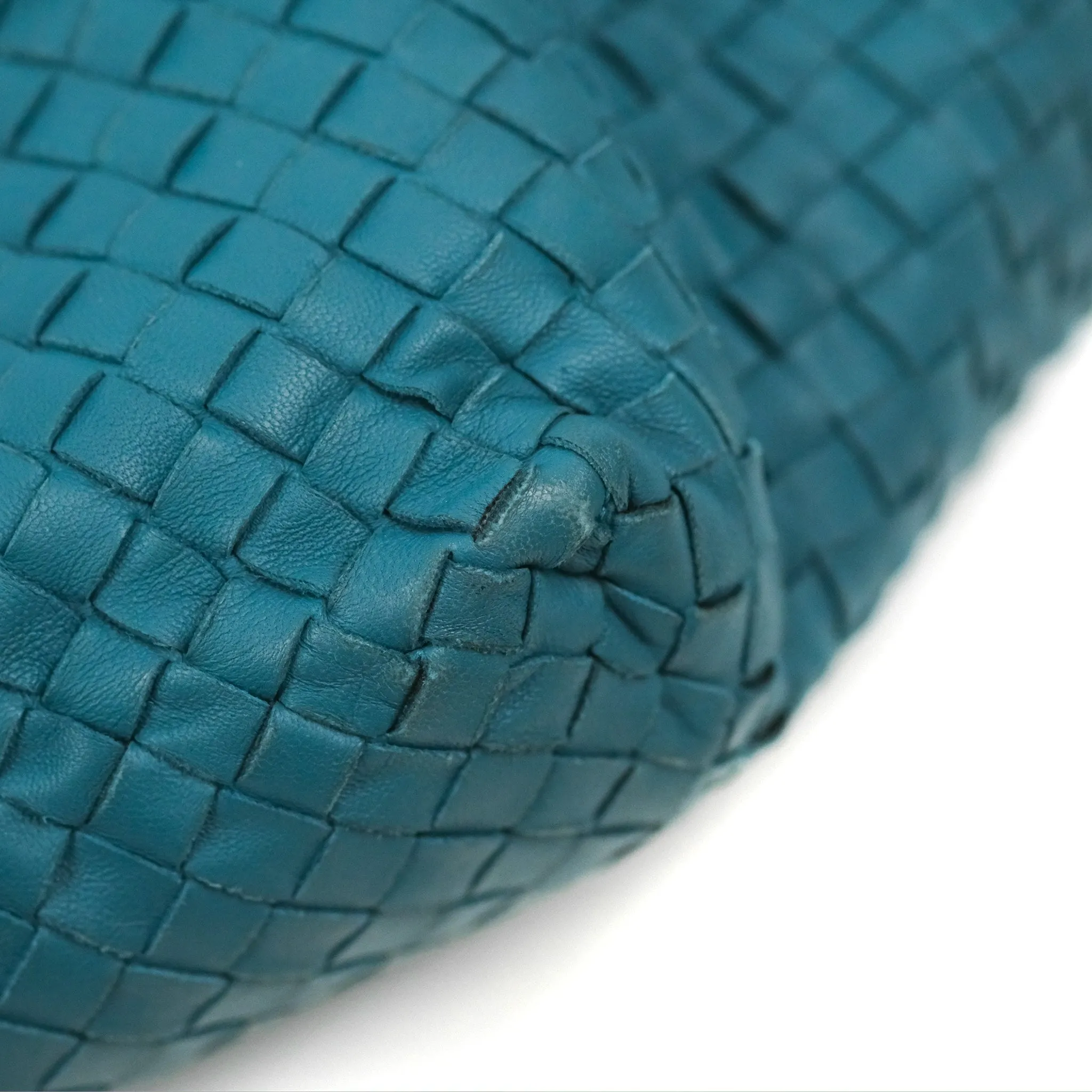 Bottega Veneta Large Cesta Tote Intrecciato Teal
