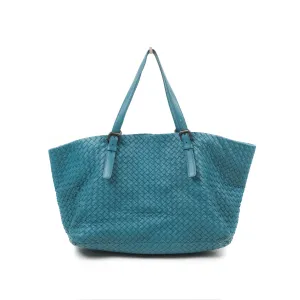 Bottega Veneta Large Cesta Tote Intrecciato Teal