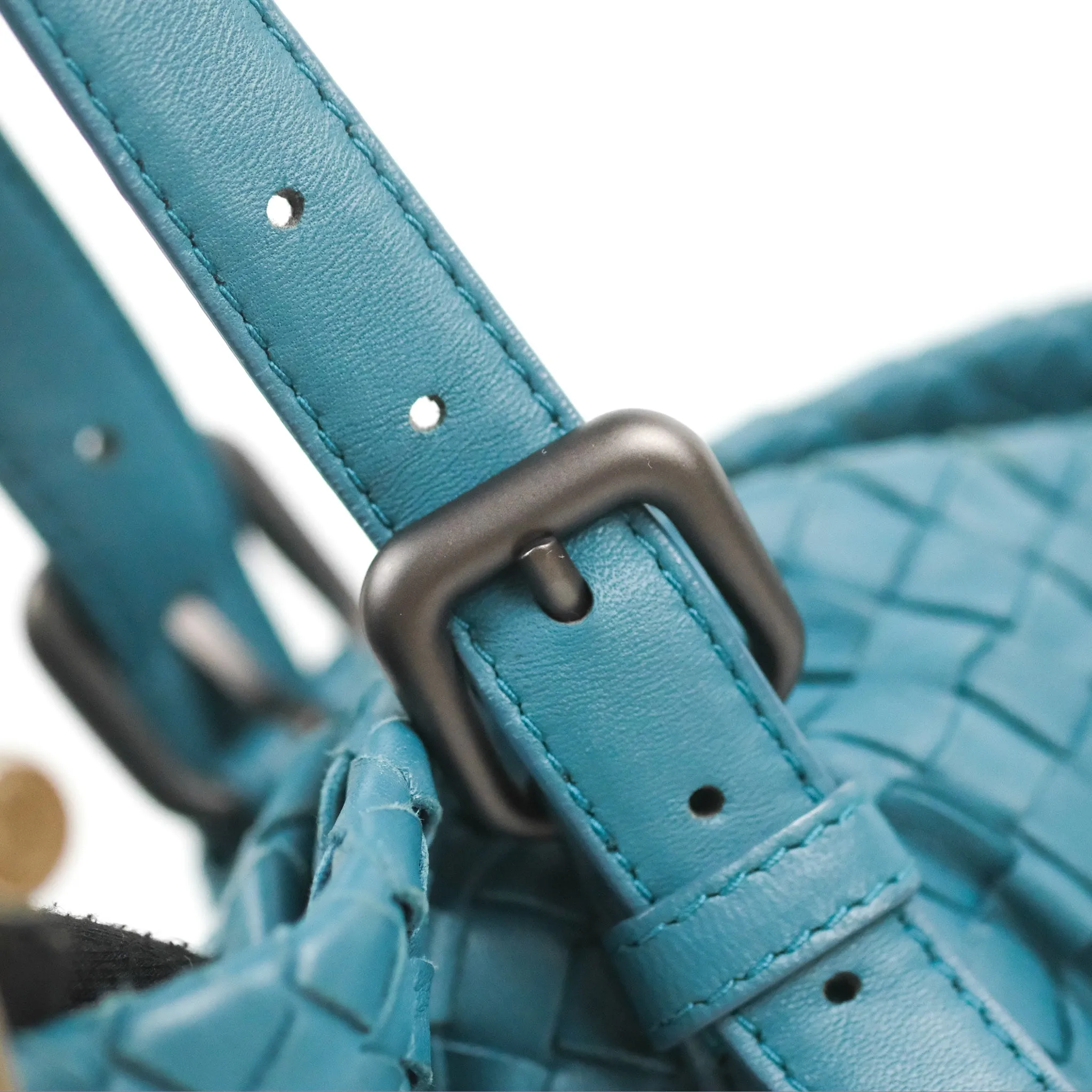 Bottega Veneta Large Cesta Tote Intrecciato Teal