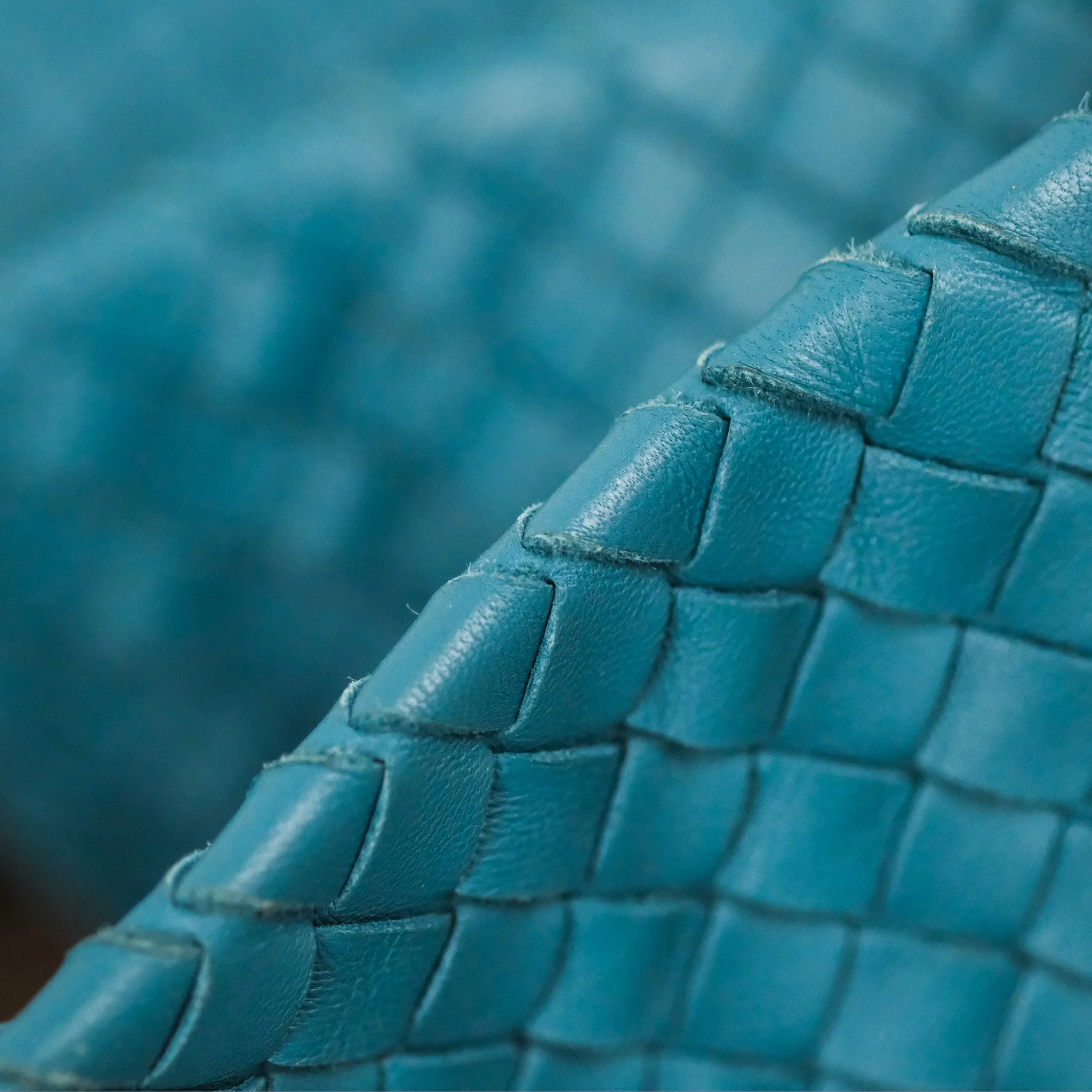Bottega Veneta Large Cesta Tote Intrecciato Teal