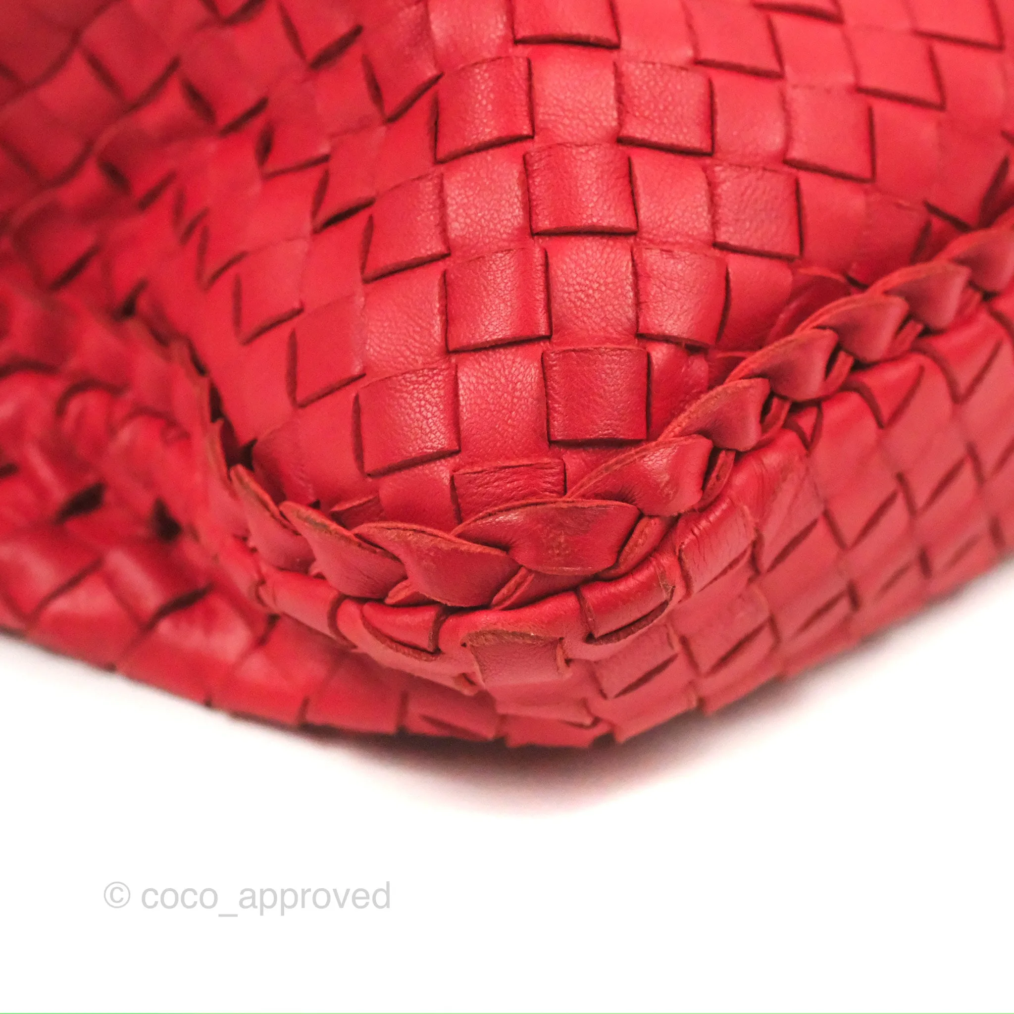 Bottega Veneta Large Hobo Intrecciato Nappa Red