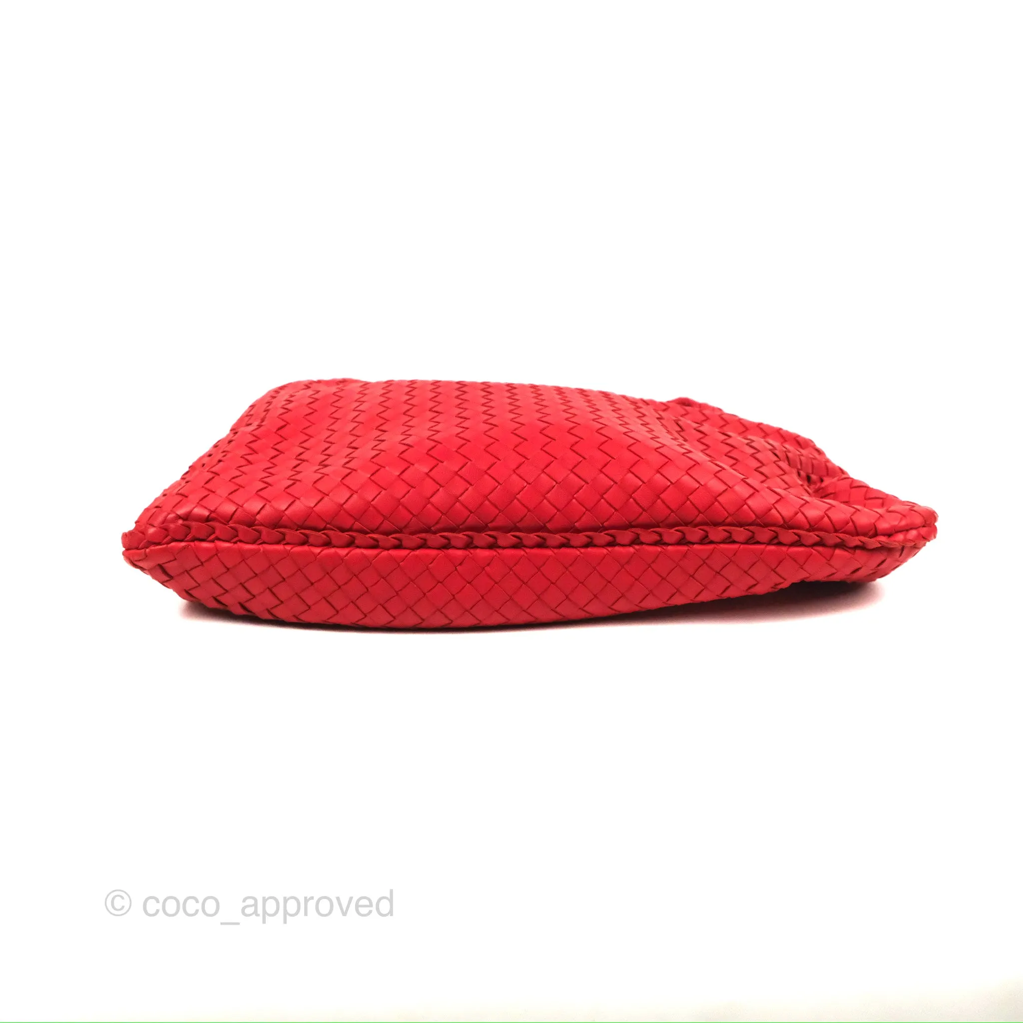 Bottega Veneta Large Hobo Intrecciato Nappa Red