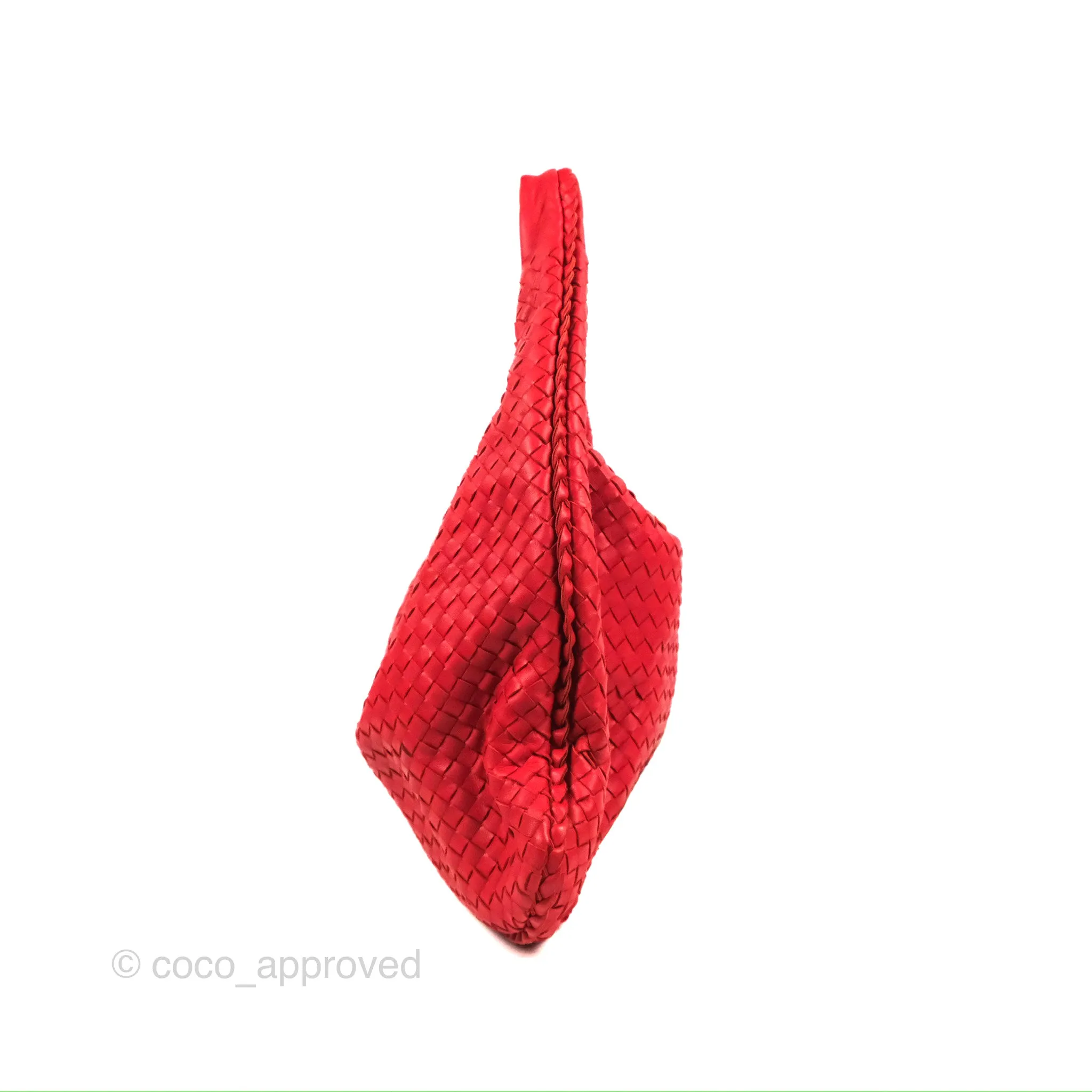 Bottega Veneta Large Hobo Intrecciato Nappa Red