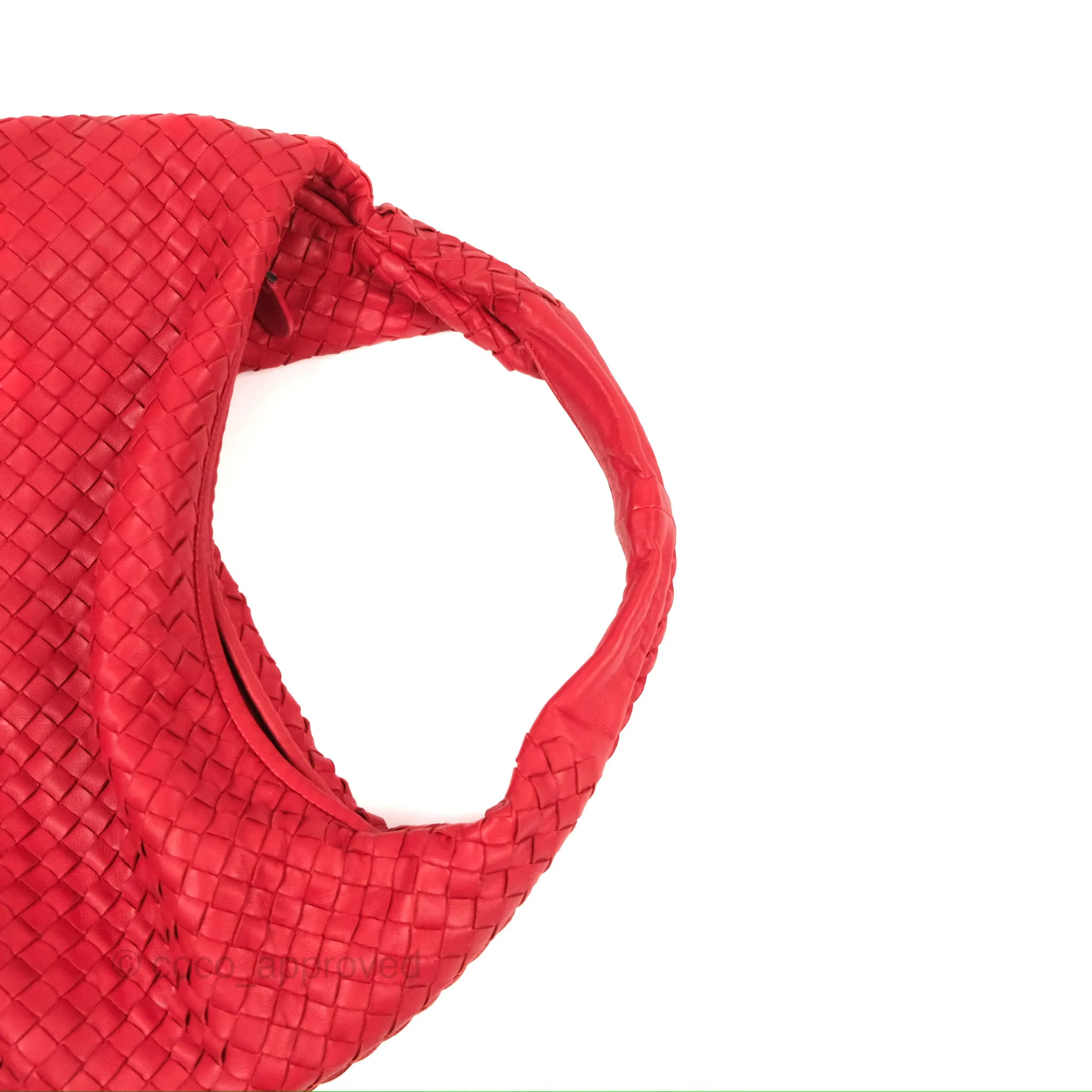 Bottega Veneta Large Hobo Intrecciato Nappa Red