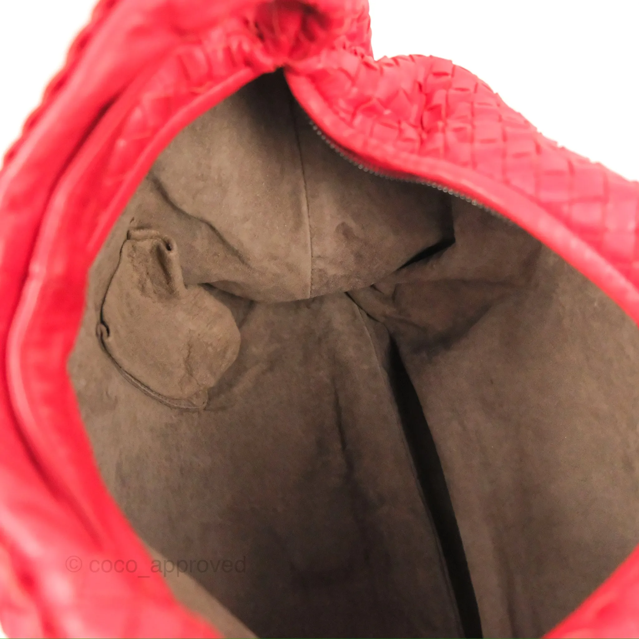 Bottega Veneta Large Hobo Intrecciato Nappa Red