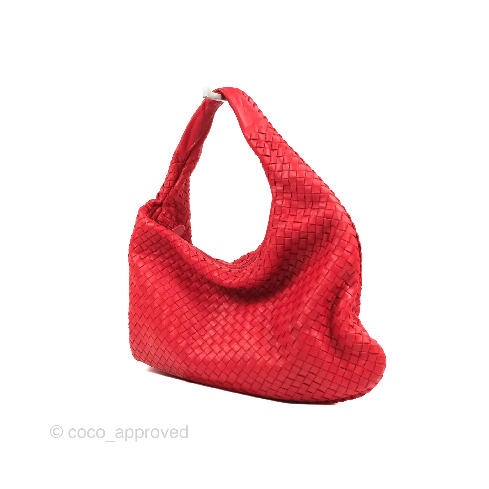 Bottega Veneta Large Hobo Intrecciato Nappa Red