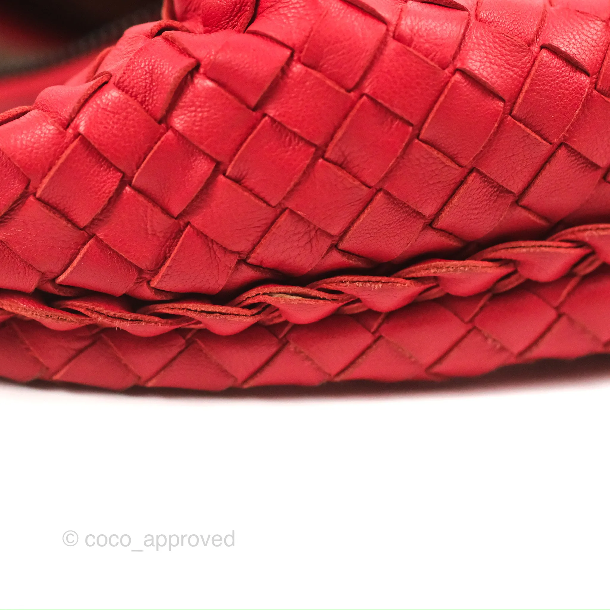 Bottega Veneta Large Hobo Intrecciato Nappa Red