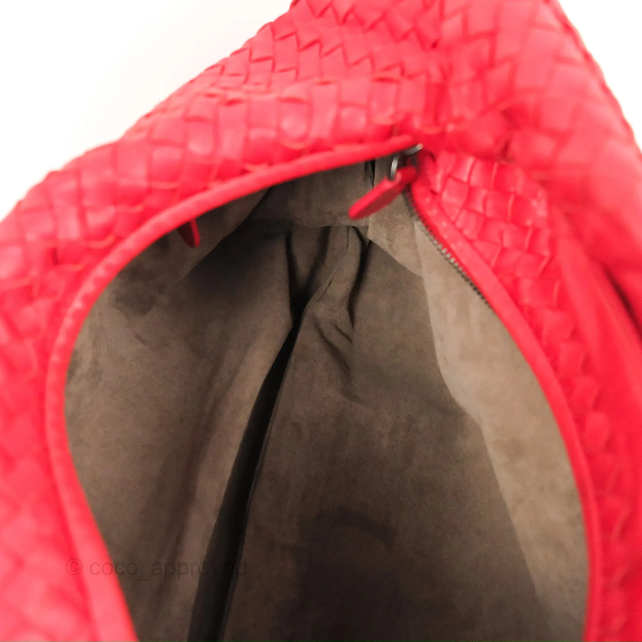 Bottega Veneta Large Hobo Intrecciato Nappa Red