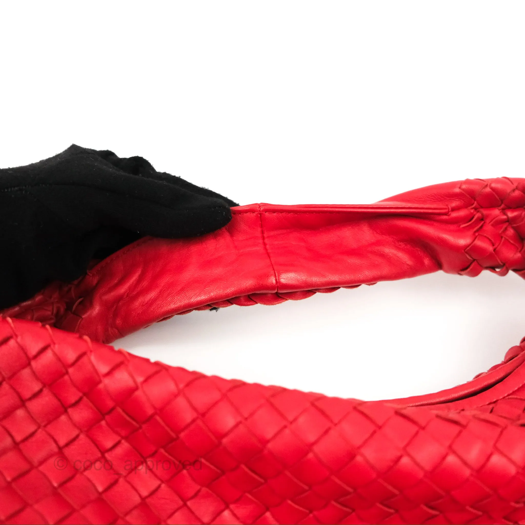 Bottega Veneta Large Hobo Intrecciato Nappa Red