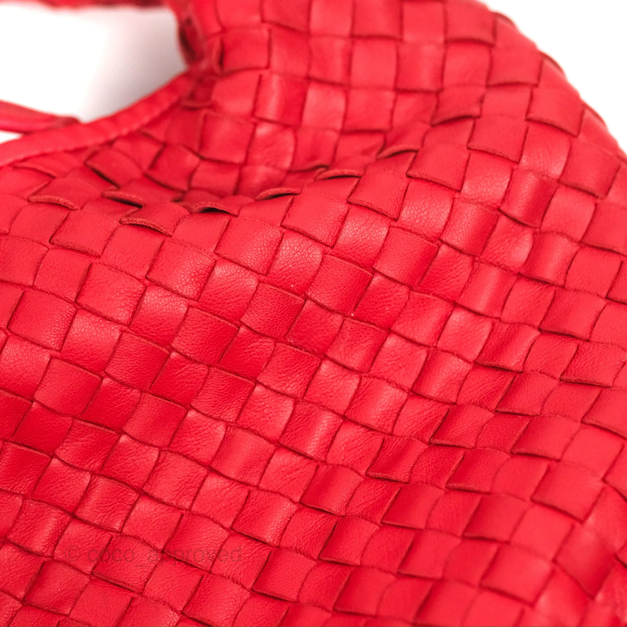 Bottega Veneta Large Hobo Intrecciato Nappa Red