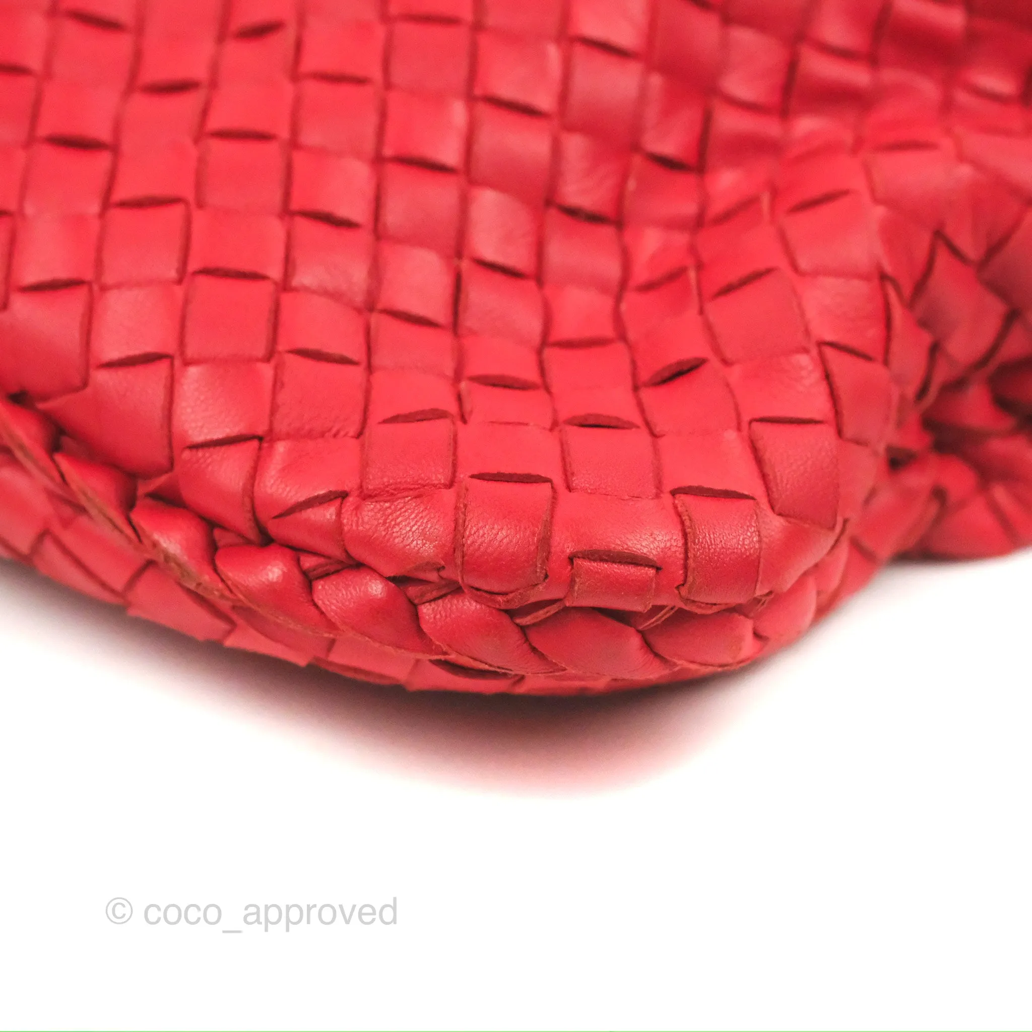 Bottega Veneta Large Hobo Intrecciato Nappa Red