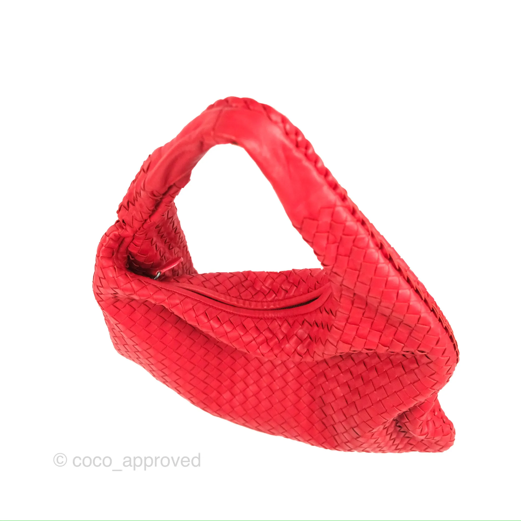 Bottega Veneta Large Hobo Intrecciato Nappa Red