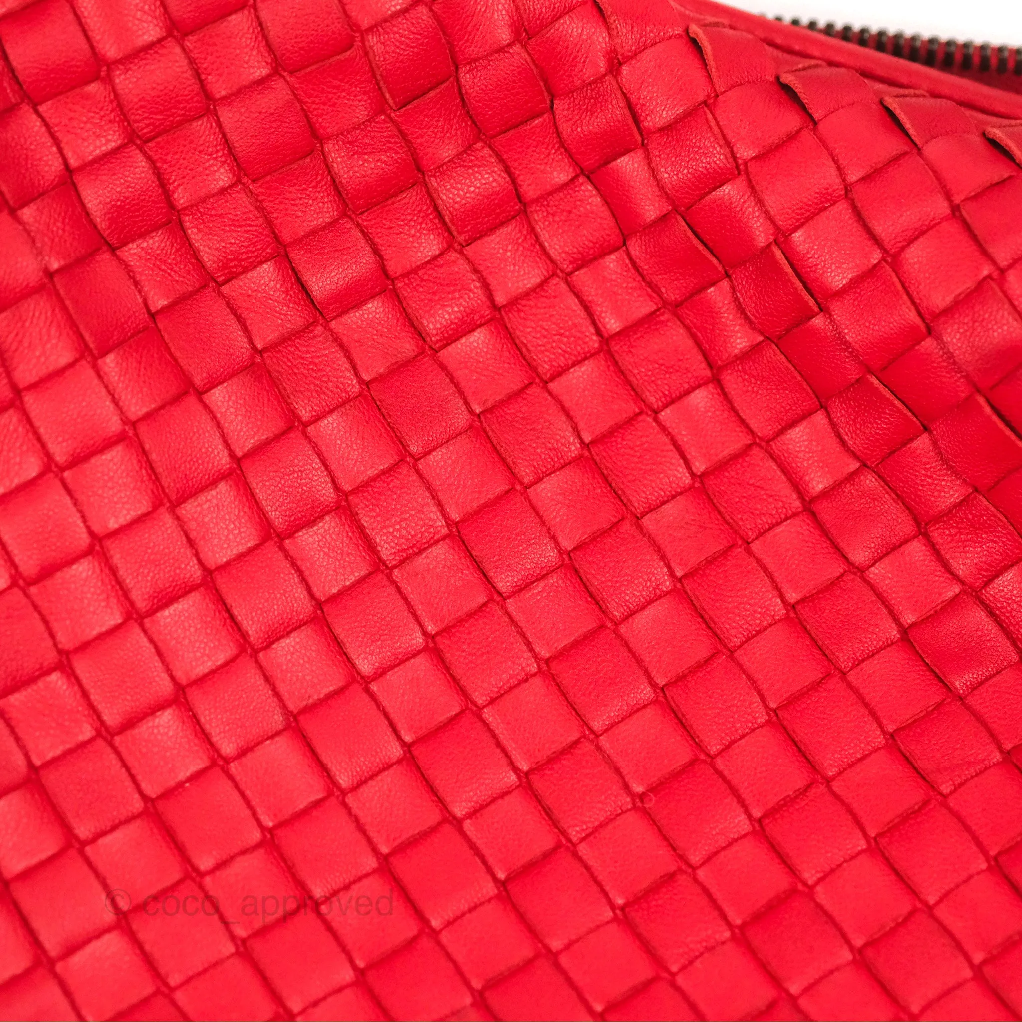 Bottega Veneta Large Hobo Intrecciato Nappa Red