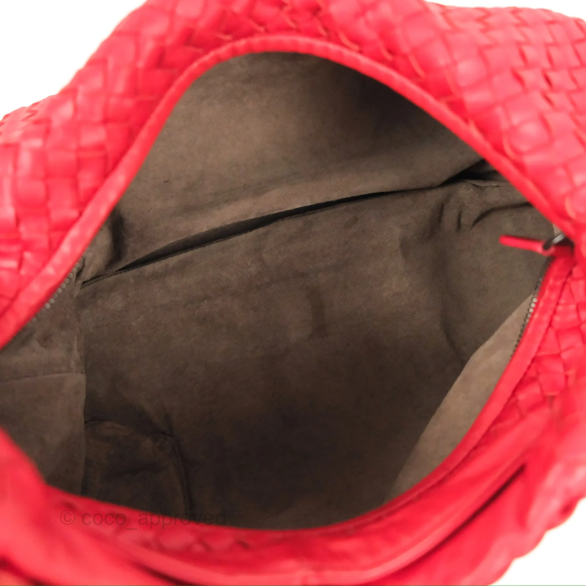 Bottega Veneta Large Hobo Intrecciato Nappa Red