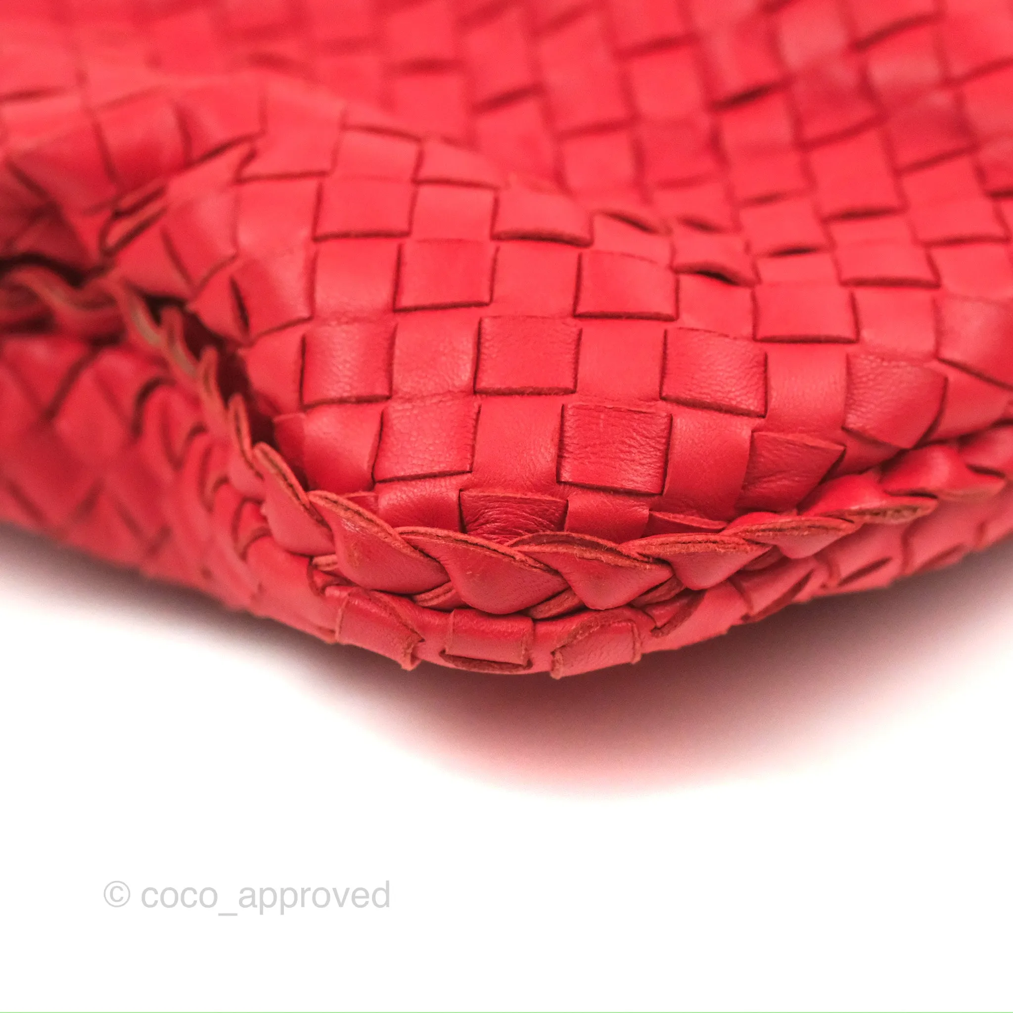 Bottega Veneta Large Hobo Intrecciato Nappa Red