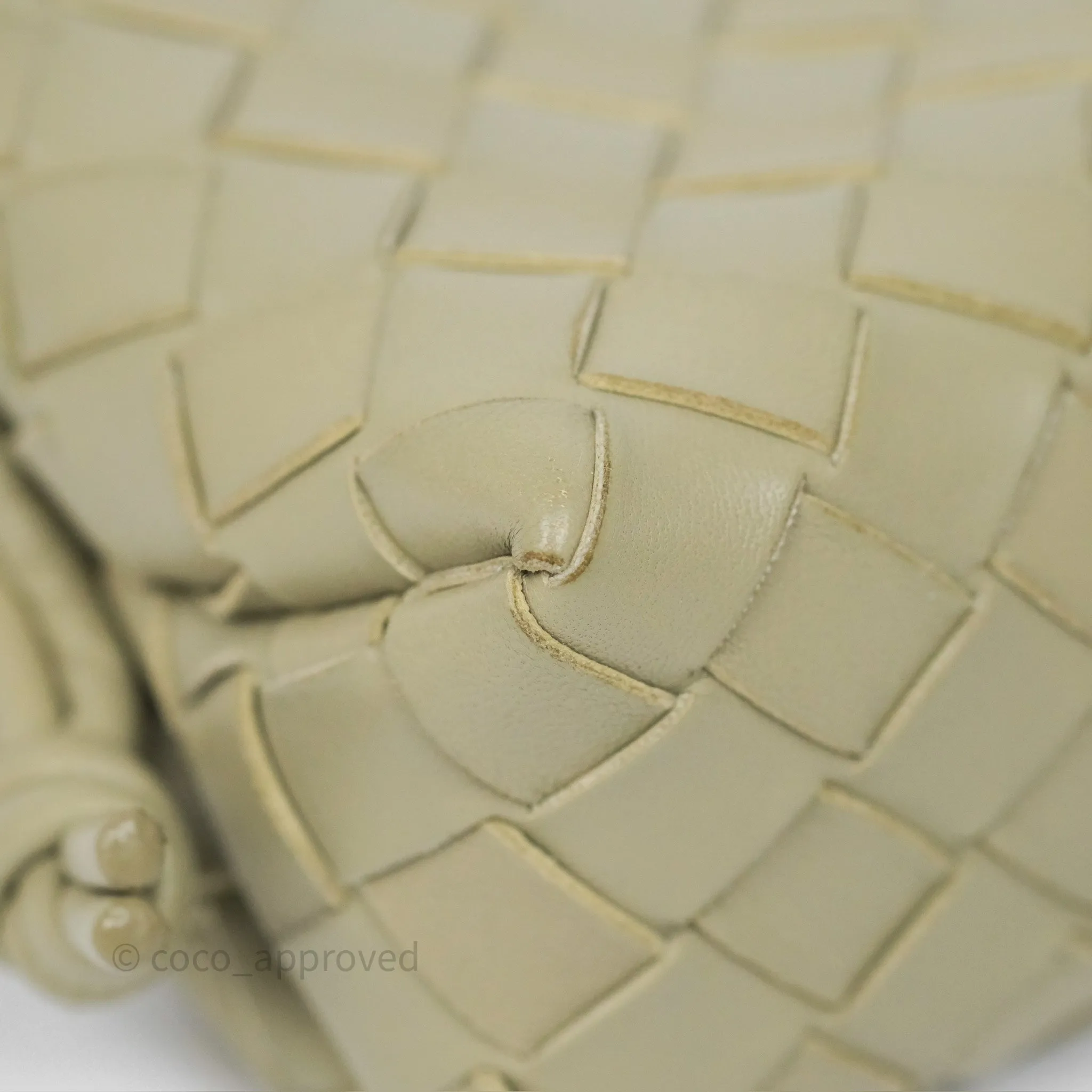 Bottega Veneta Loop Camera Bag Intrecciato Lambskin Travertine