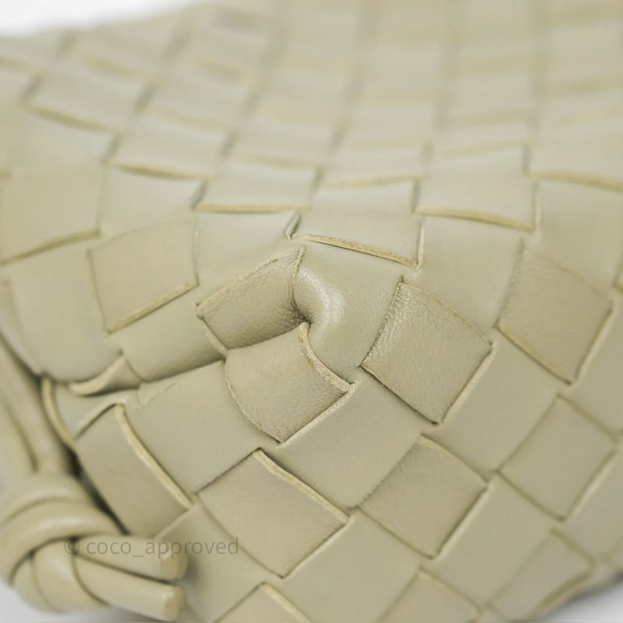 Bottega Veneta Loop Camera Bag Intrecciato Lambskin Travertine