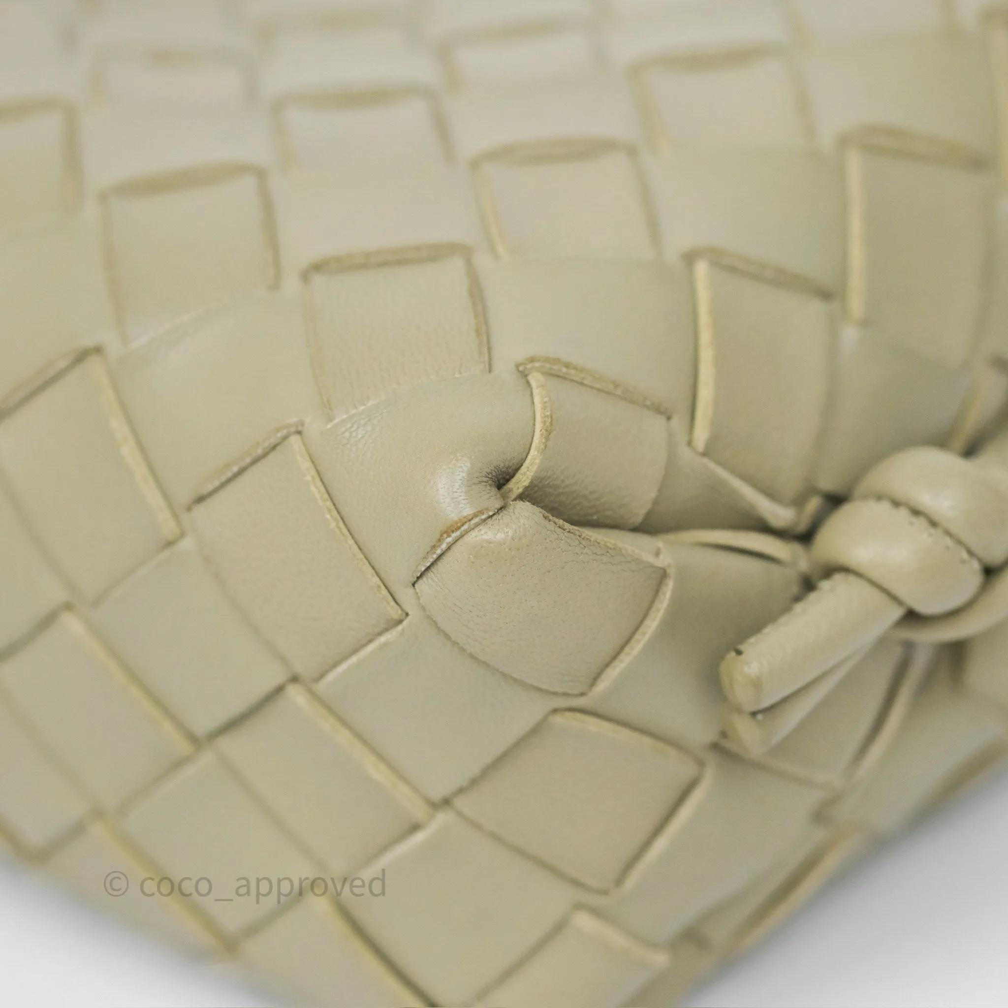 Bottega Veneta Loop Camera Bag Intrecciato Lambskin Travertine