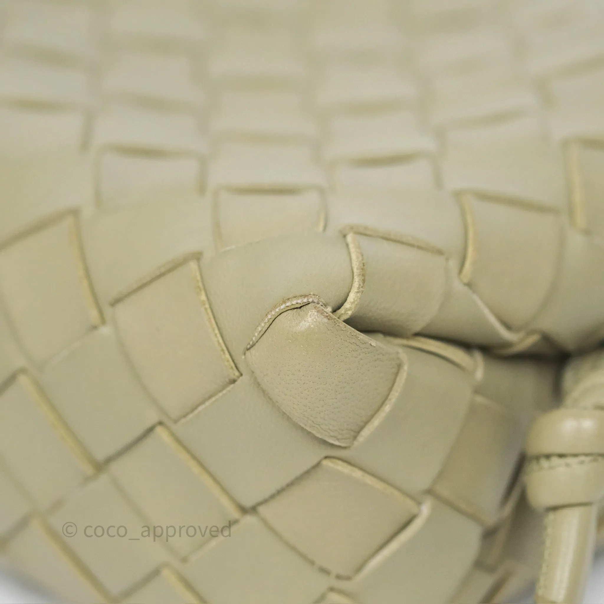 Bottega Veneta Loop Camera Bag Intrecciato Lambskin Travertine
