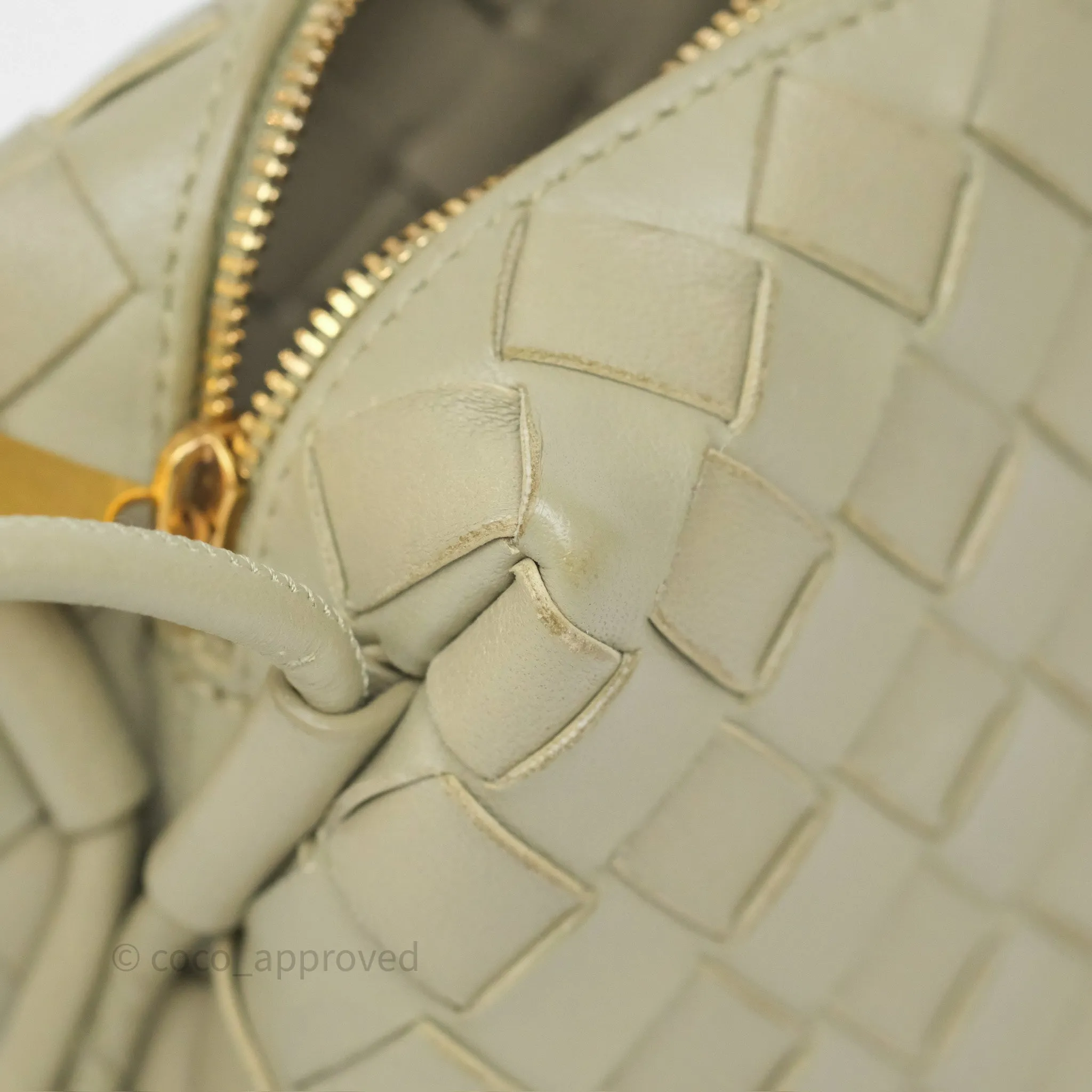 Bottega Veneta Loop Camera Bag Intrecciato Lambskin Travertine