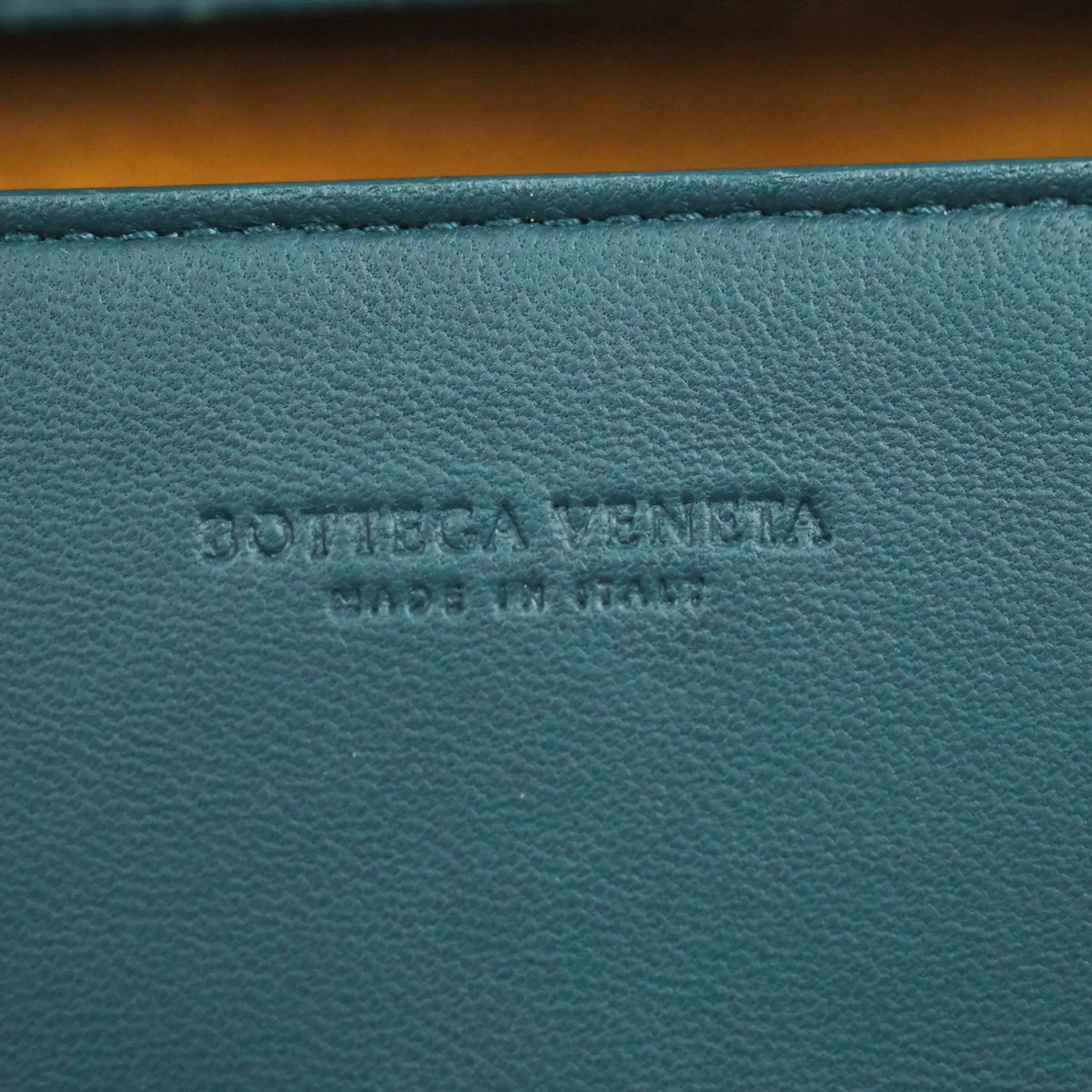 Bottega Veneta Maxi Intrecciato Mini Cassette Crossbody Bag Petrol Blue Lambskin