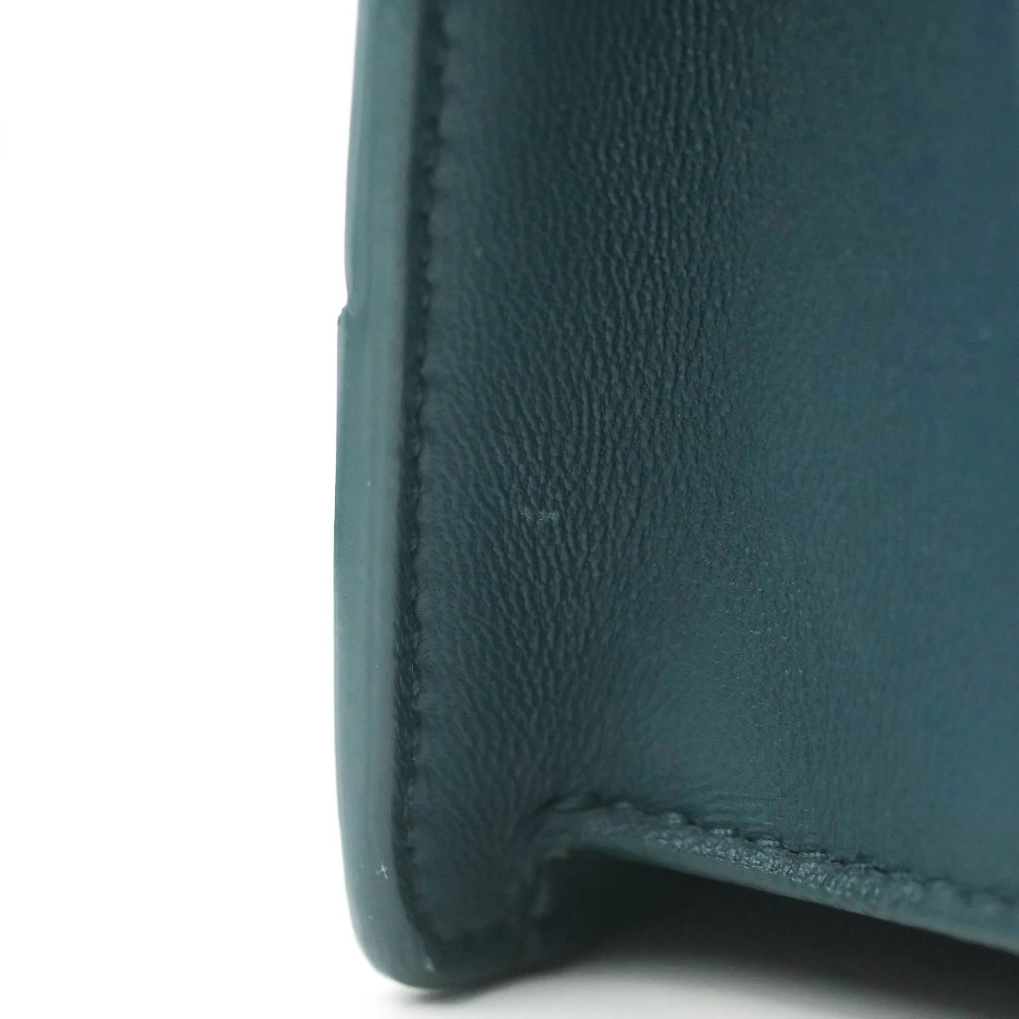 Bottega Veneta Maxi Intrecciato Mini Cassette Crossbody Bag Petrol Blue Lambskin