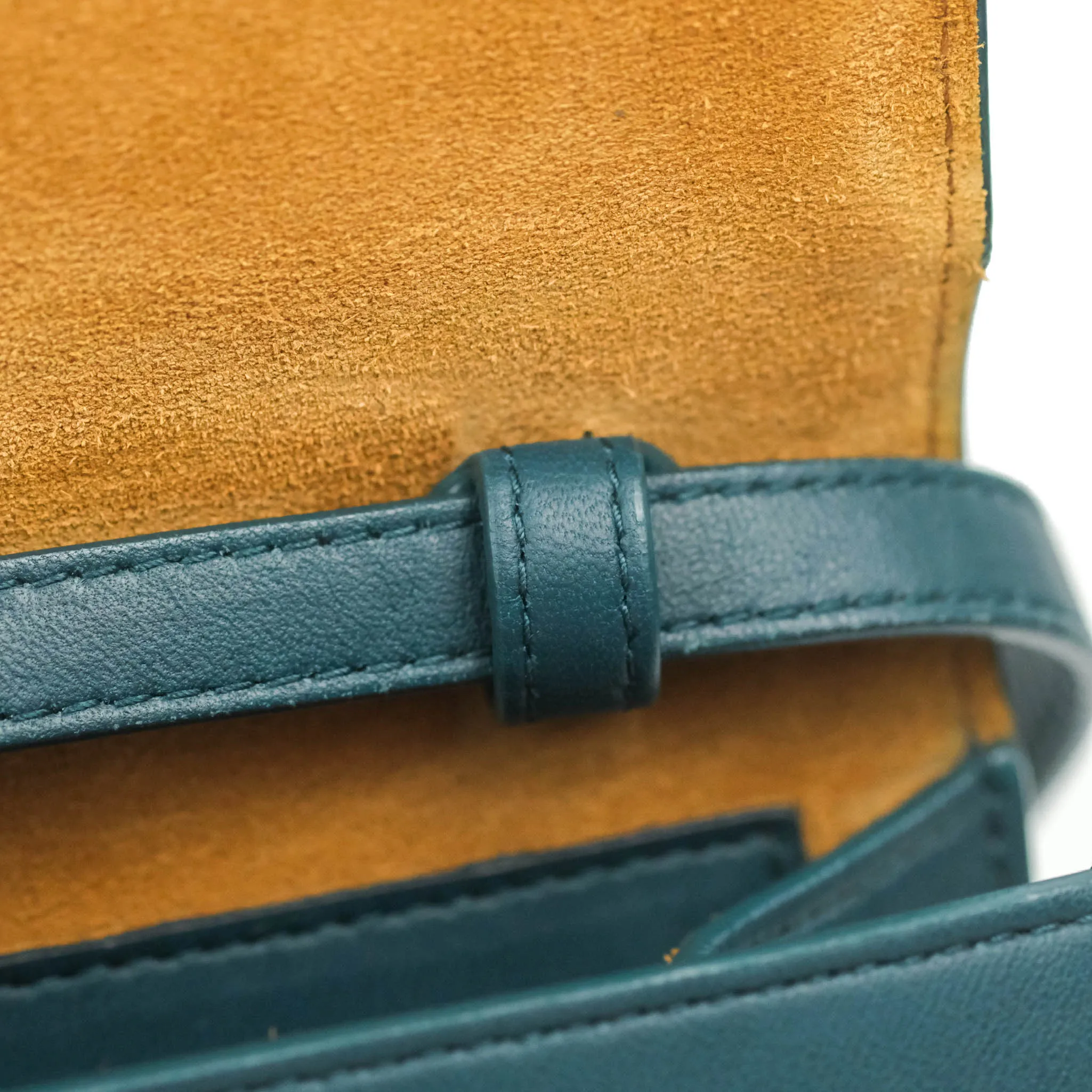 Bottega Veneta Maxi Intrecciato Mini Cassette Crossbody Bag Petrol Blue Lambskin