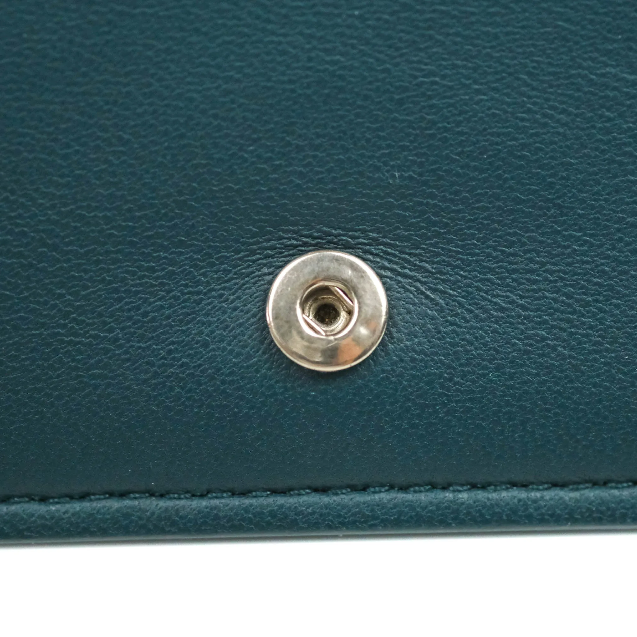 Bottega Veneta Maxi Intrecciato Mini Cassette Crossbody Bag Petrol Blue Lambskin