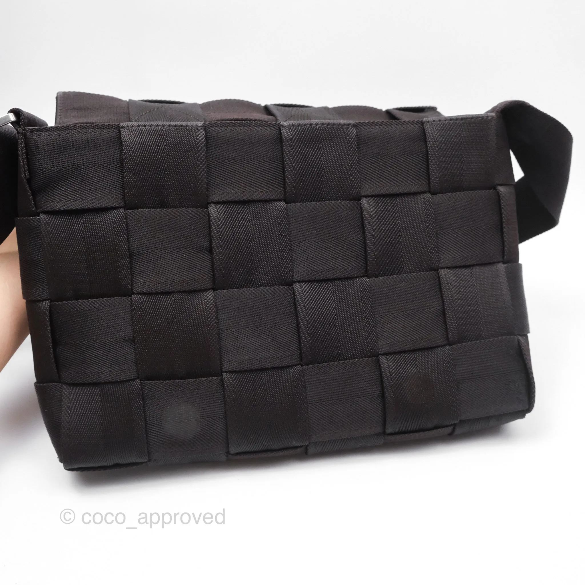Bottega Veneta Maxi Webbing Cassette Bag Dark Brown