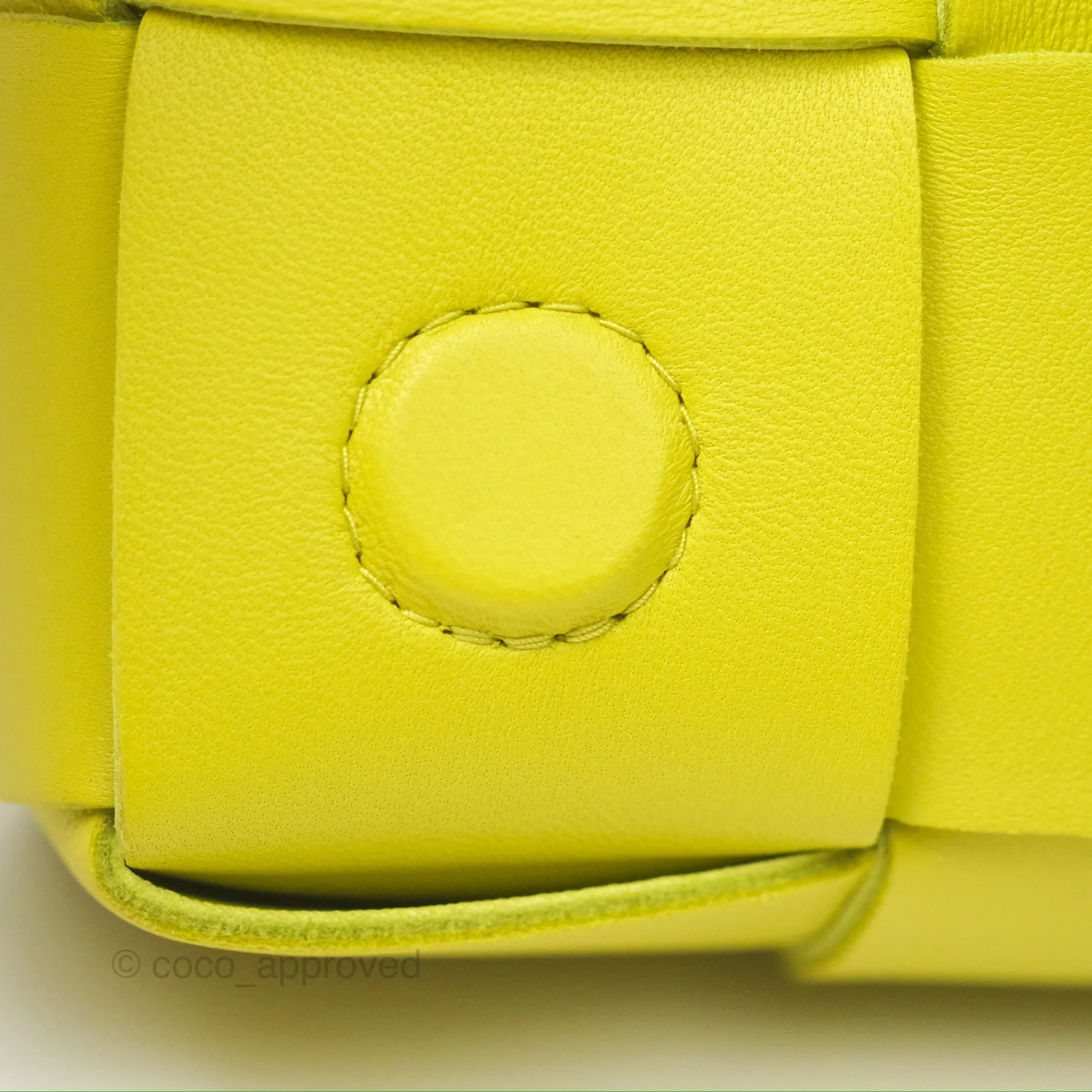 Bottega Veneta Mini Cassette Belt Bag Intreccio Lambskin Kiwi