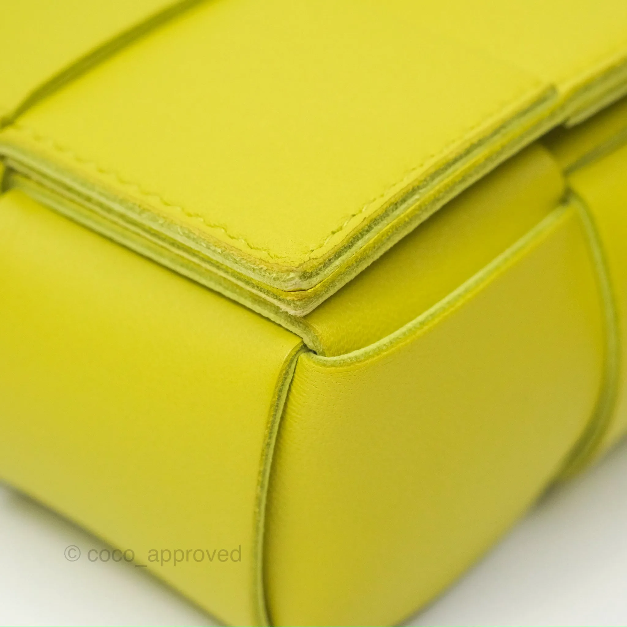 Bottega Veneta Mini Cassette Belt Bag Intreccio Lambskin Kiwi