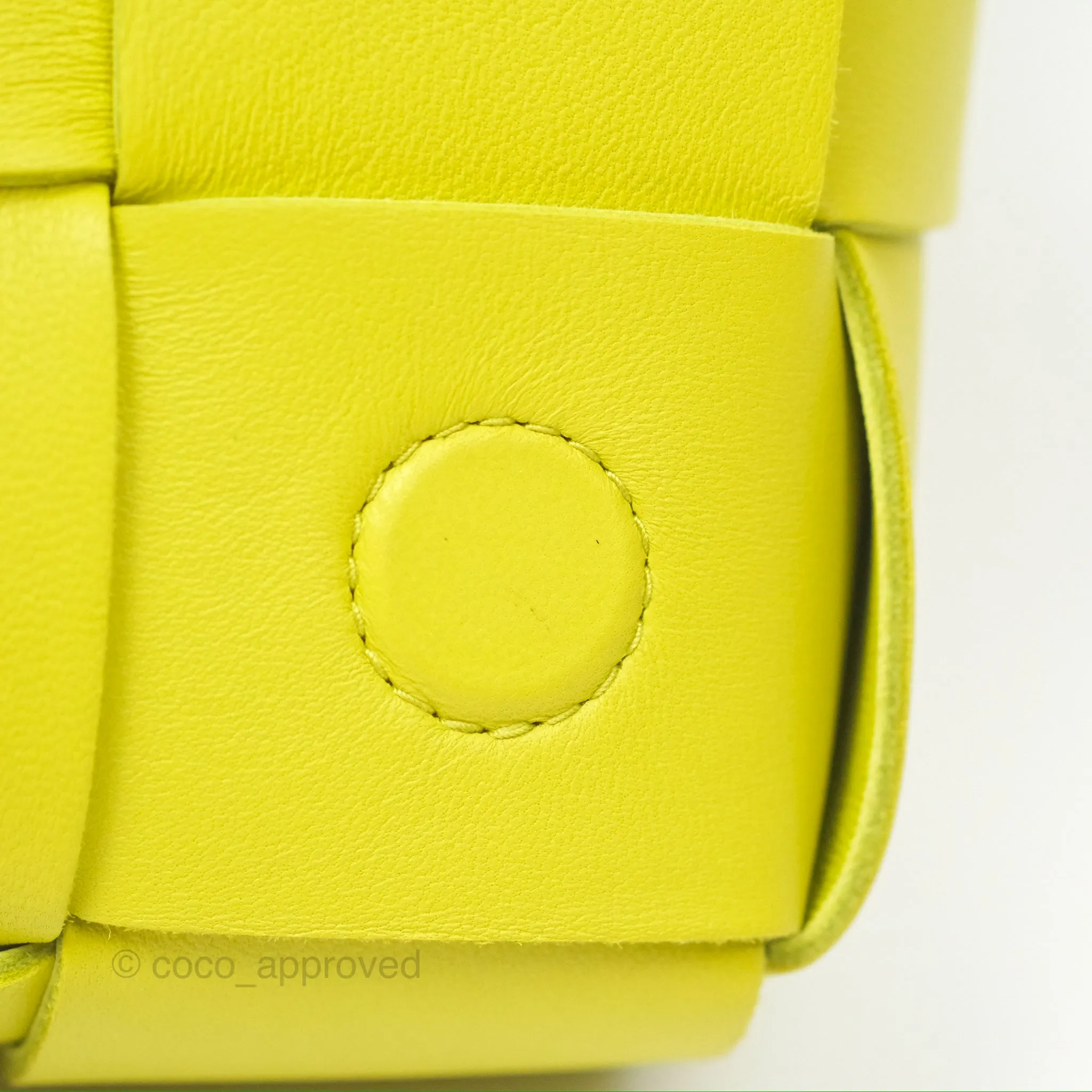 Bottega Veneta Mini Cassette Belt Bag Intreccio Lambskin Kiwi