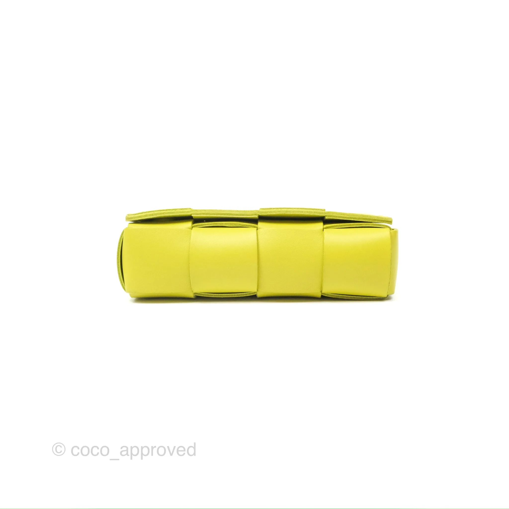 Bottega Veneta Mini Cassette Belt Bag Intreccio Lambskin Kiwi