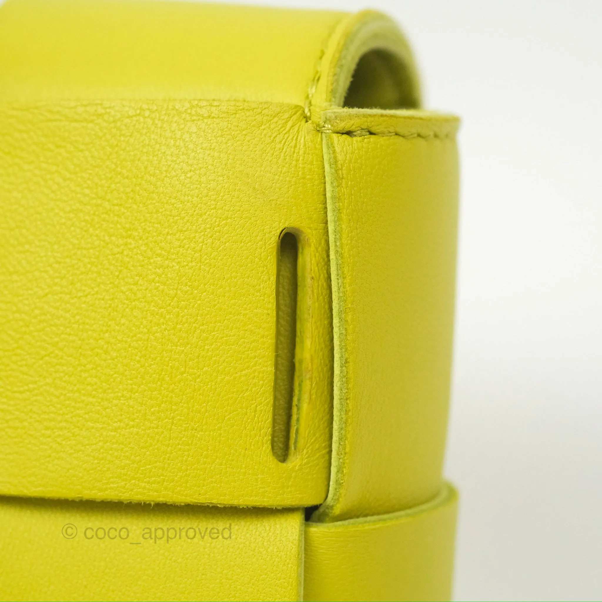 Bottega Veneta Mini Cassette Belt Bag Intreccio Lambskin Kiwi