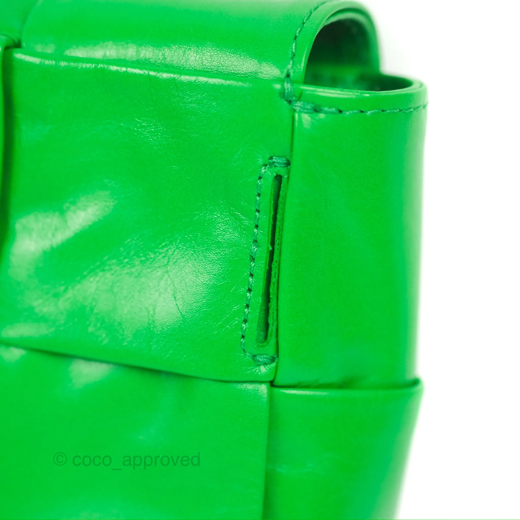 Bottega Veneta Mini Cassette Belt Bag Parakeet Intreccio Leather