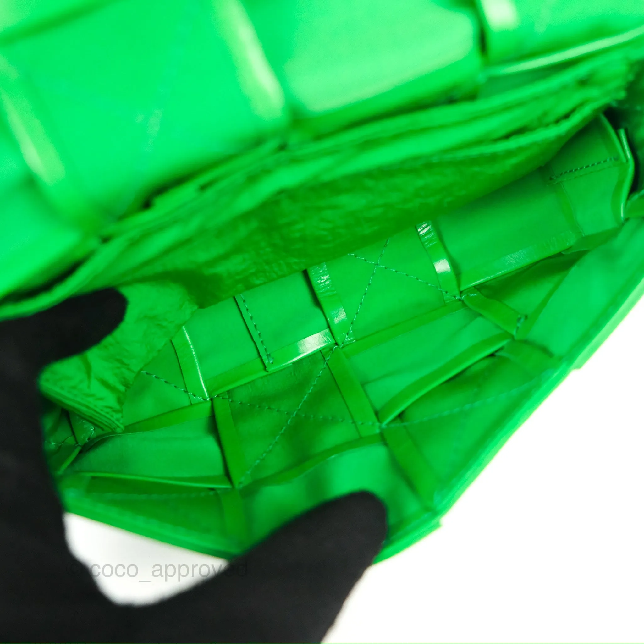 Bottega Veneta Mini Cassette Belt Bag Parakeet Intreccio Leather