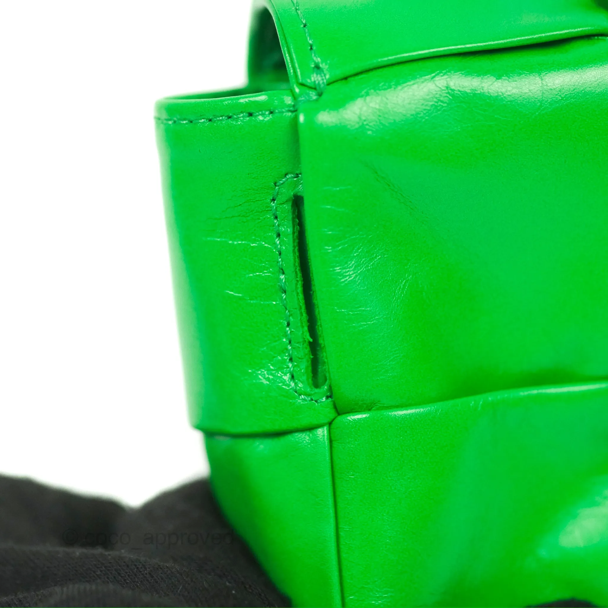Bottega Veneta Mini Cassette Belt Bag Parakeet Intreccio Leather