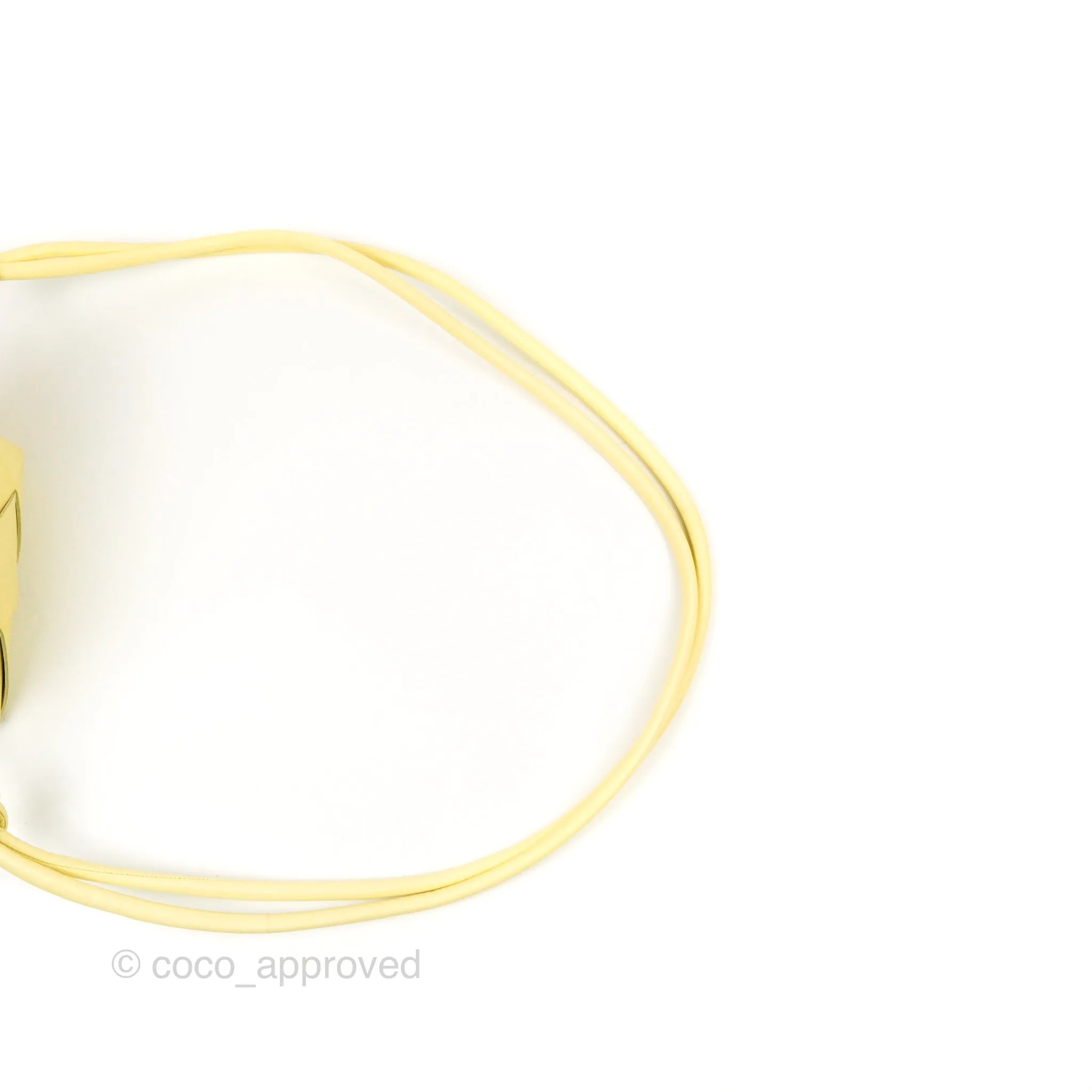 Bottega Veneta Mini Cassette Camera Bag Ice Cream Yellow Intreccio Lambskin