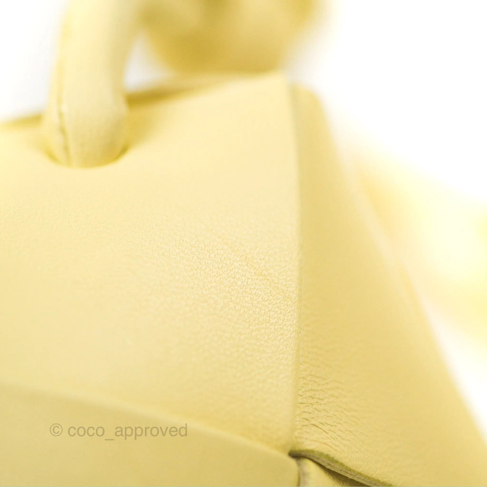 Bottega Veneta Mini Cassette Camera Bag Ice Cream Yellow Intreccio Lambskin