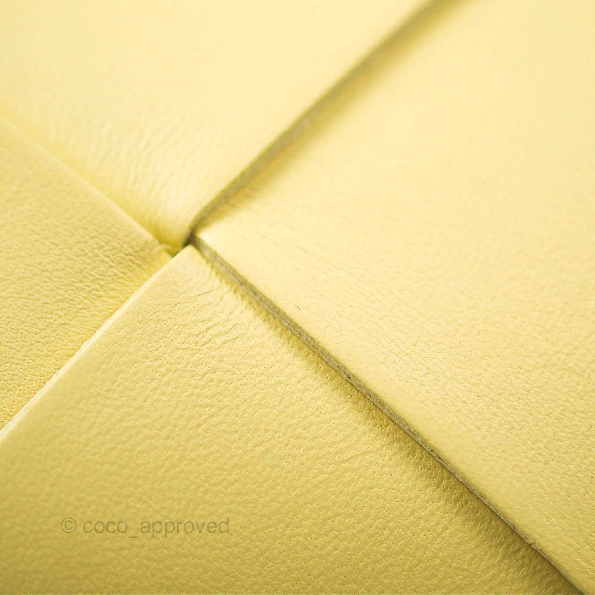 Bottega Veneta Mini Cassette Camera Bag Ice Cream Yellow Intreccio Lambskin