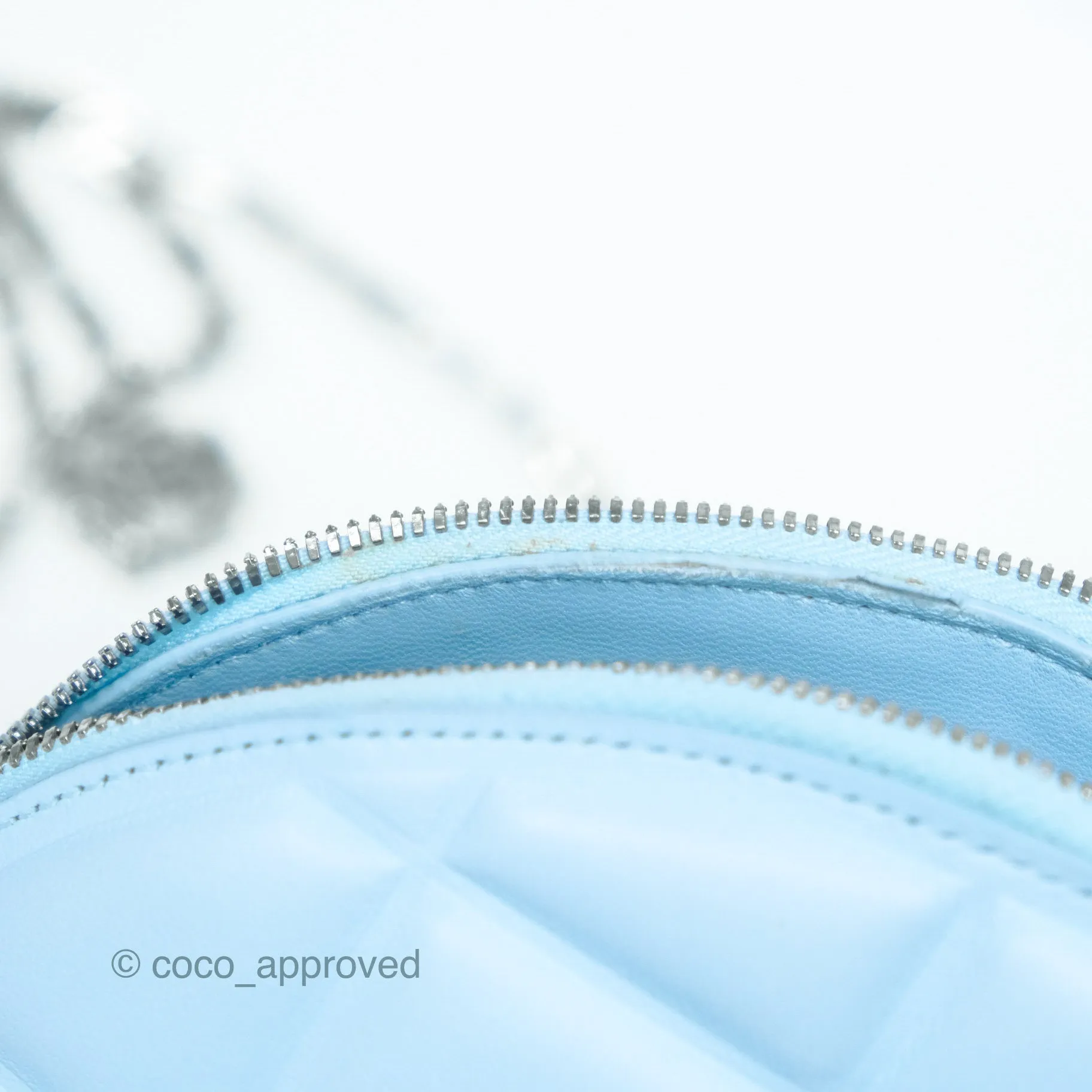 Bottega Veneta Mini Half Moon Bag Topazio Blue Nappa Lambskin Silver Hardware