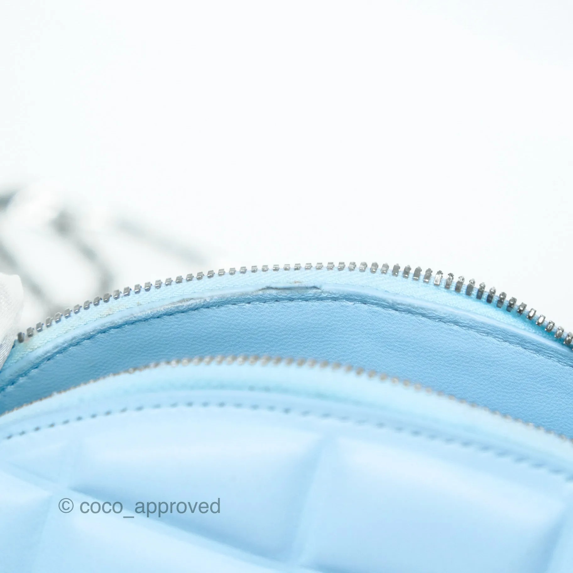 Bottega Veneta Mini Half Moon Bag Topazio Blue Nappa Lambskin Silver Hardware