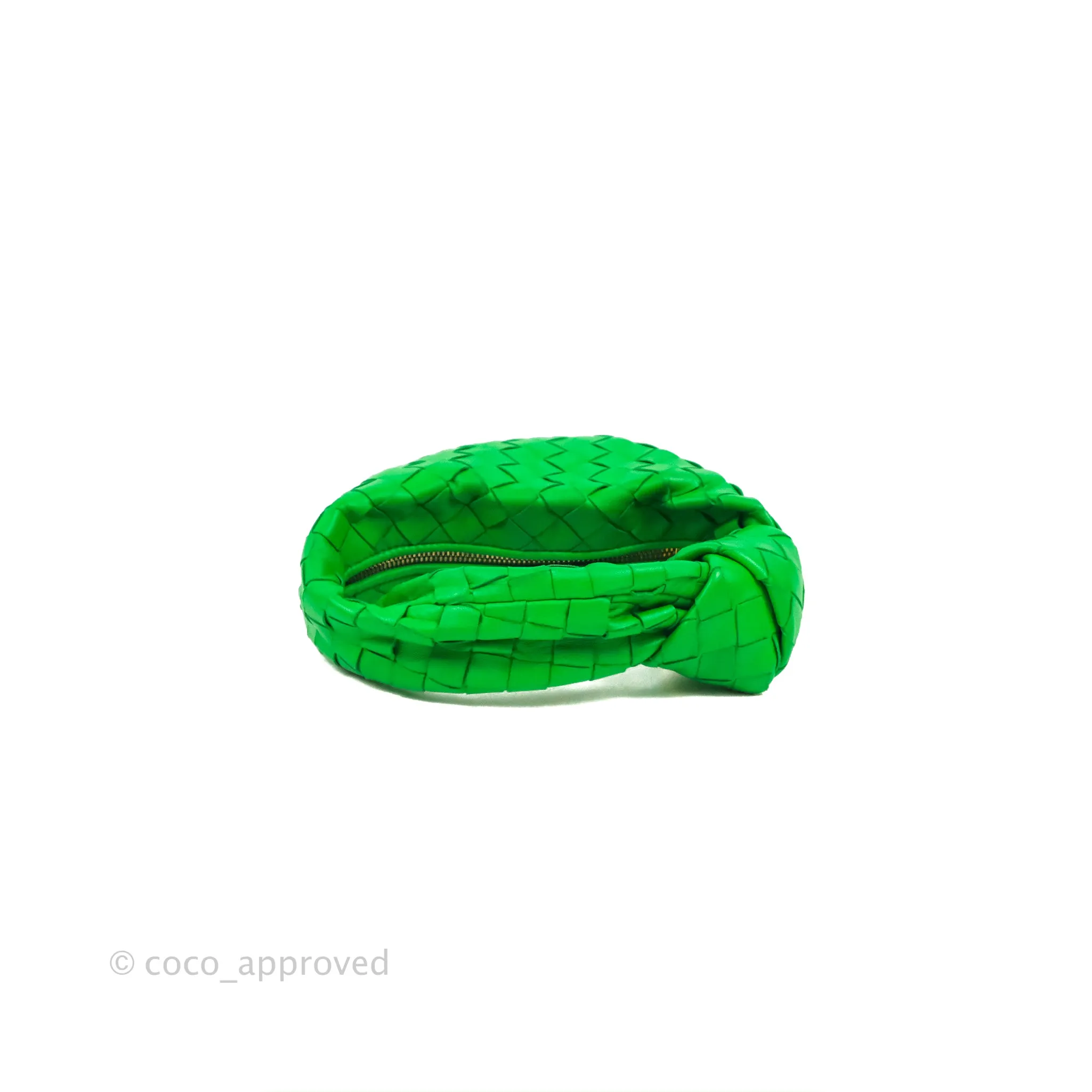 Bottega Veneta Mini Jodie Bag Green Intrecciato Lambskin