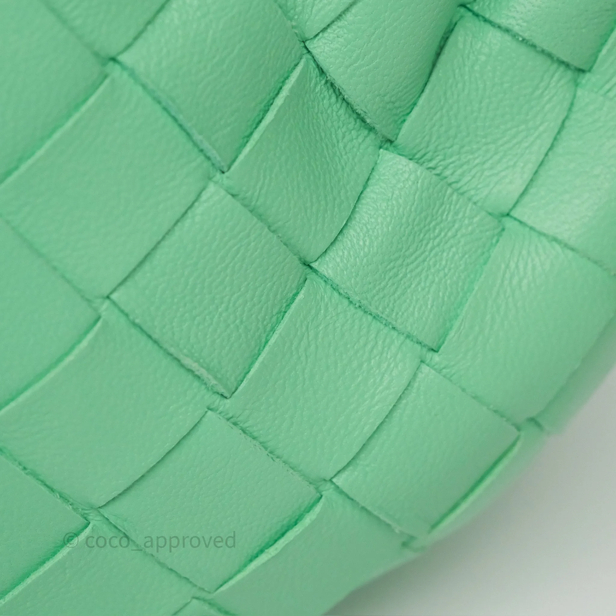 Bottega Veneta Mini Jodie Bag Green Intrecciato Lambskin