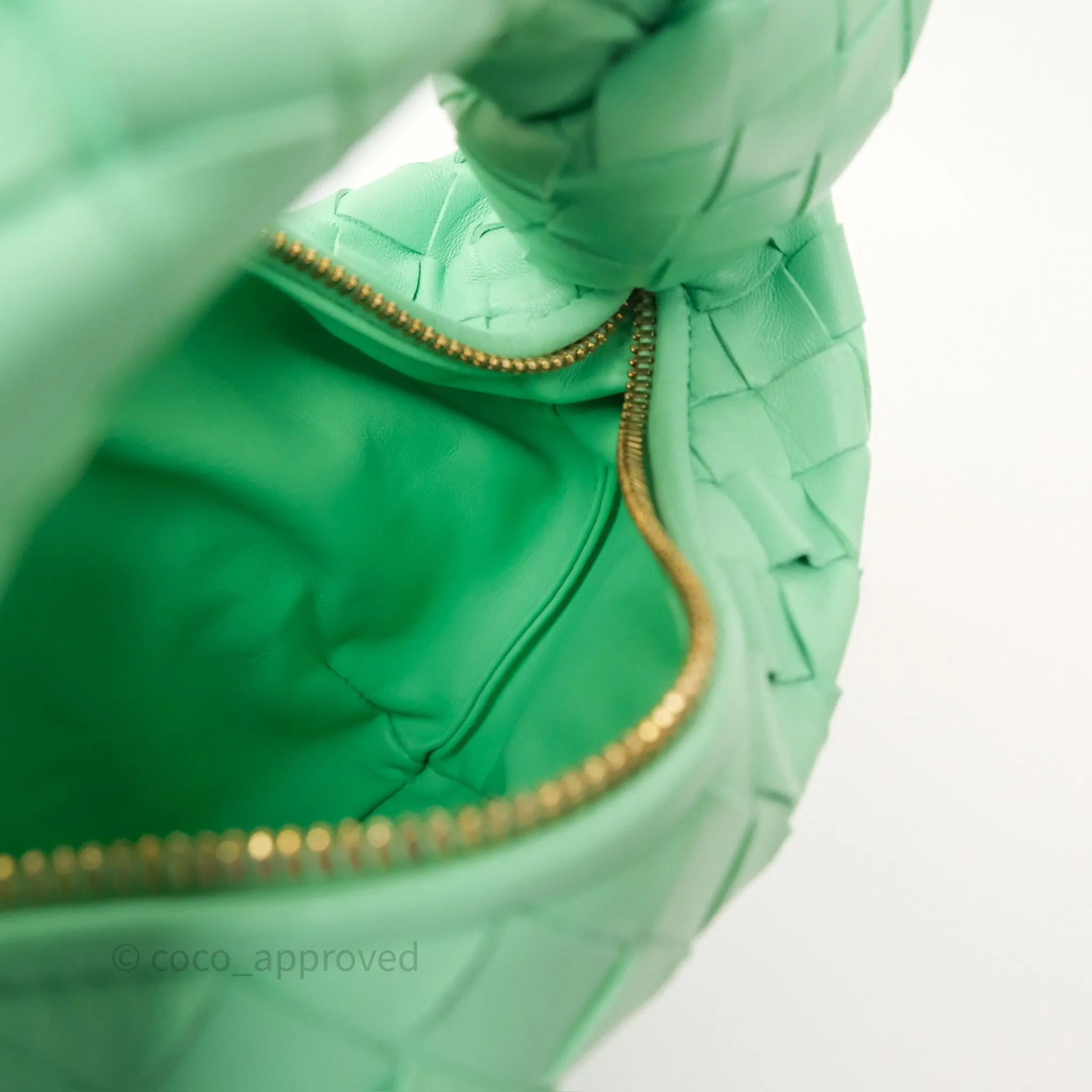Bottega Veneta Mini Jodie Bag Green Intrecciato Lambskin