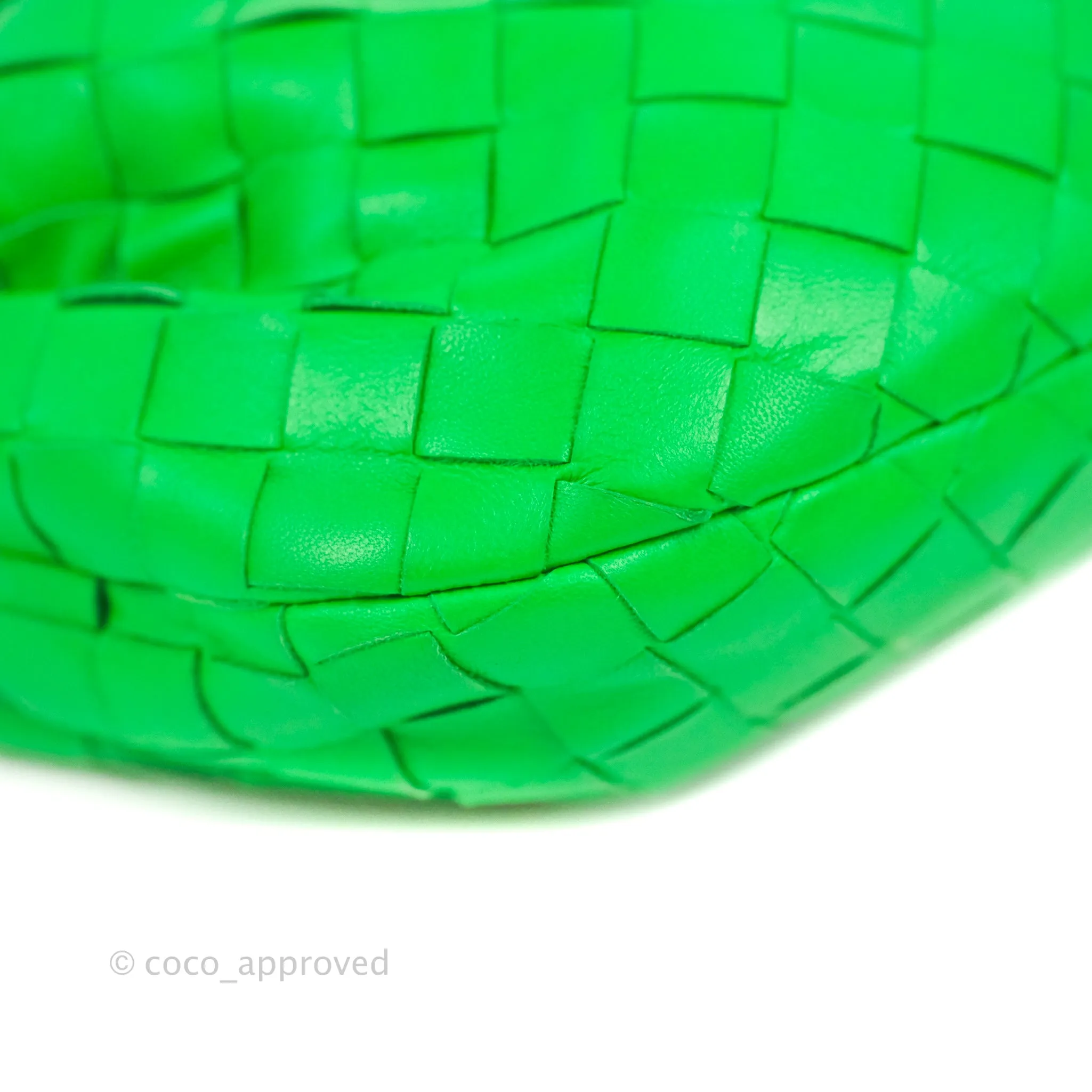 Bottega Veneta Mini Jodie Bag Green Intrecciato Lambskin