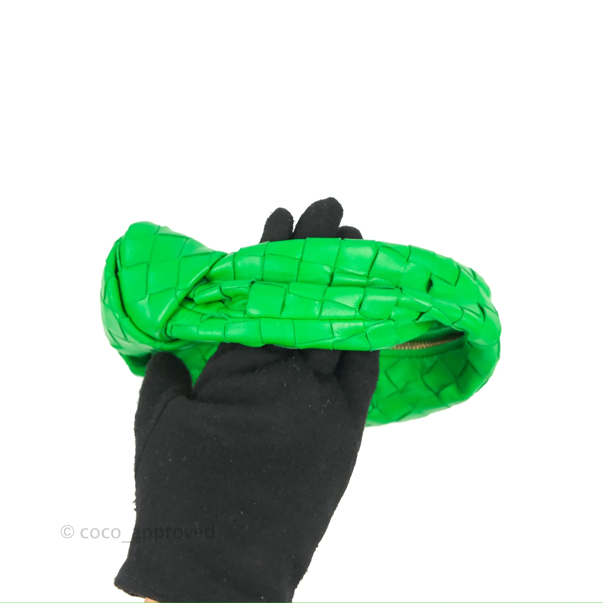 Bottega Veneta Mini Jodie Bag Green Intrecciato Lambskin